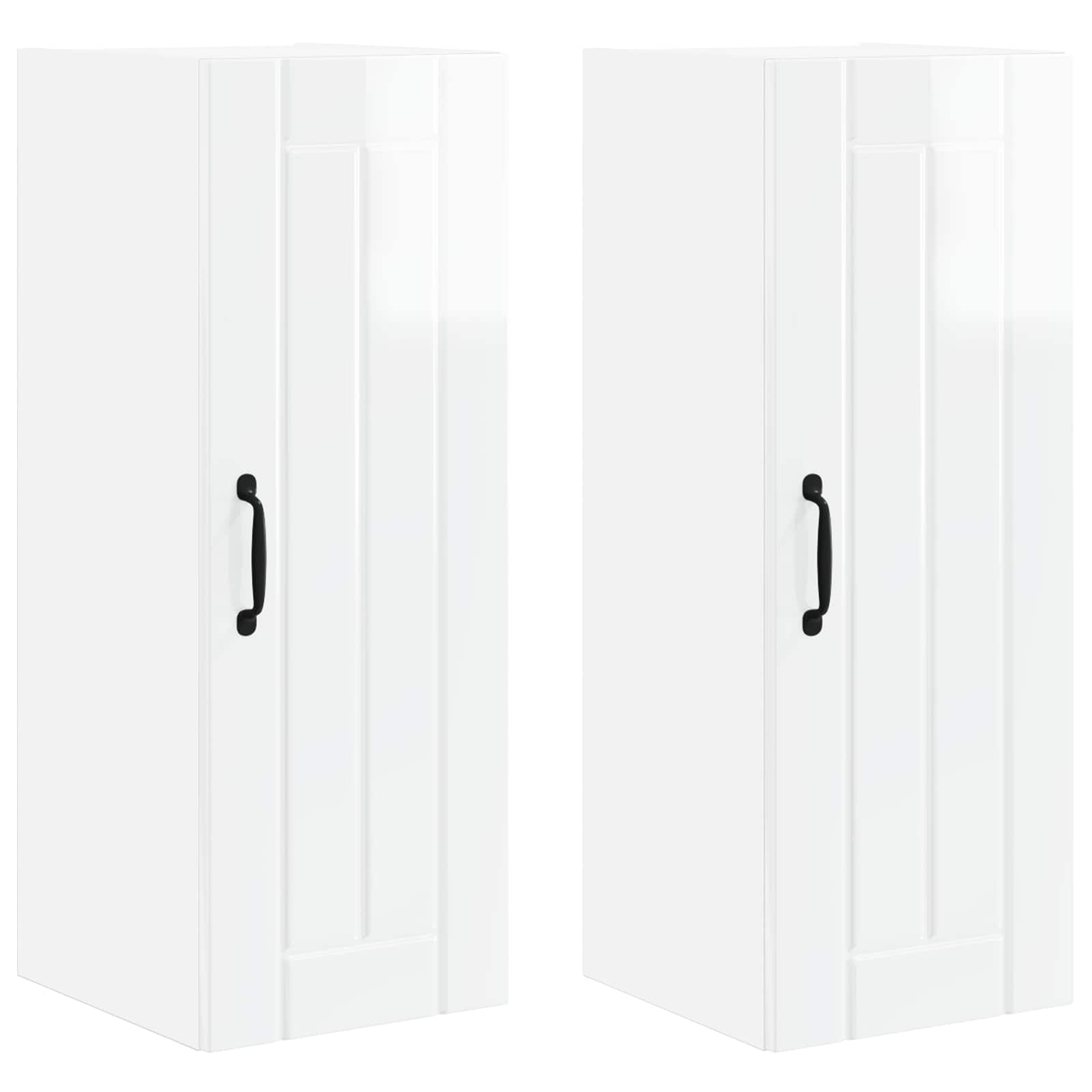 Wandschrank LUCCA 2 stk. Hochglanz Weiß Holzwerkstoff