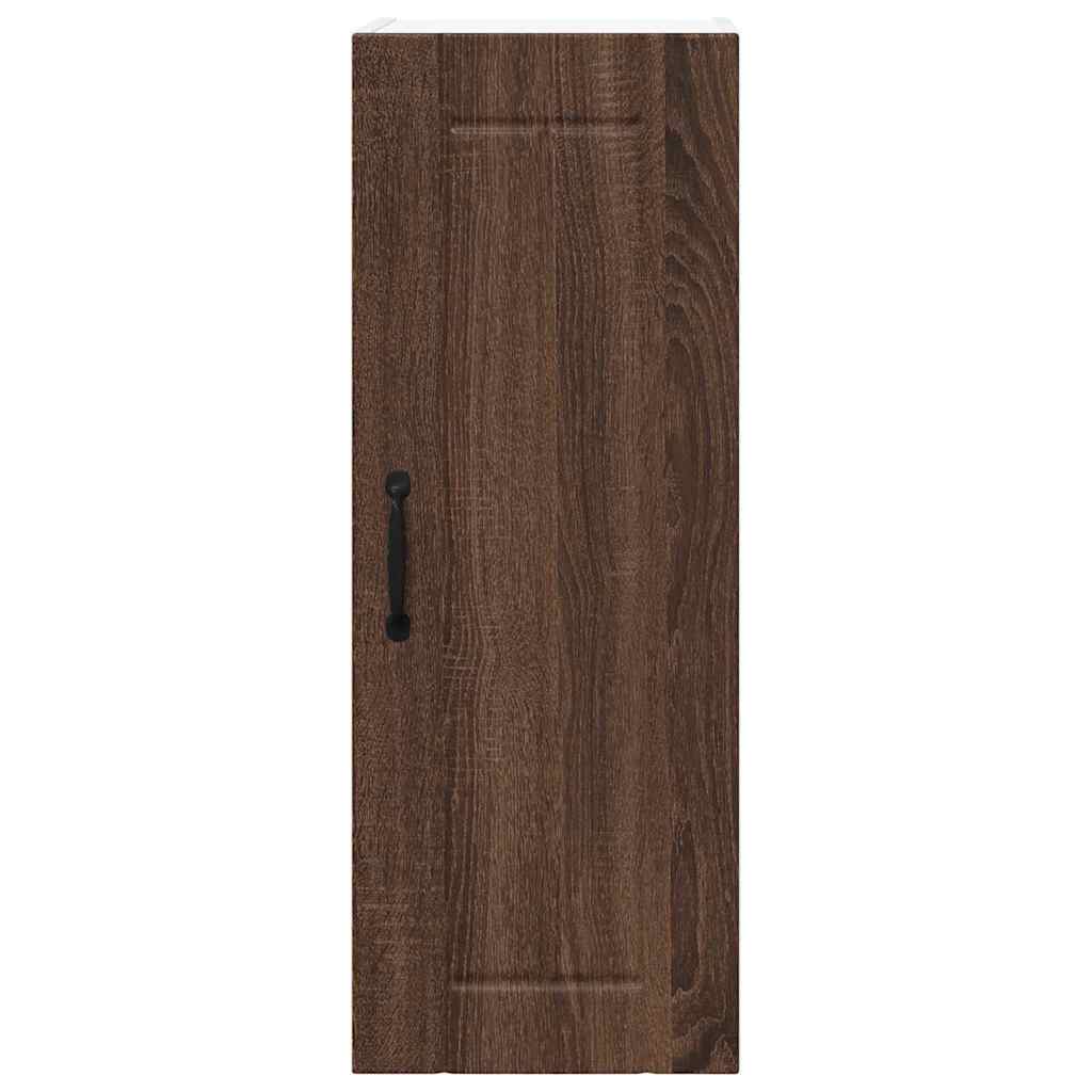 Küchenhängeschrank mit Regal Braun Eichen-Optik 30 x 31 x 80 cm