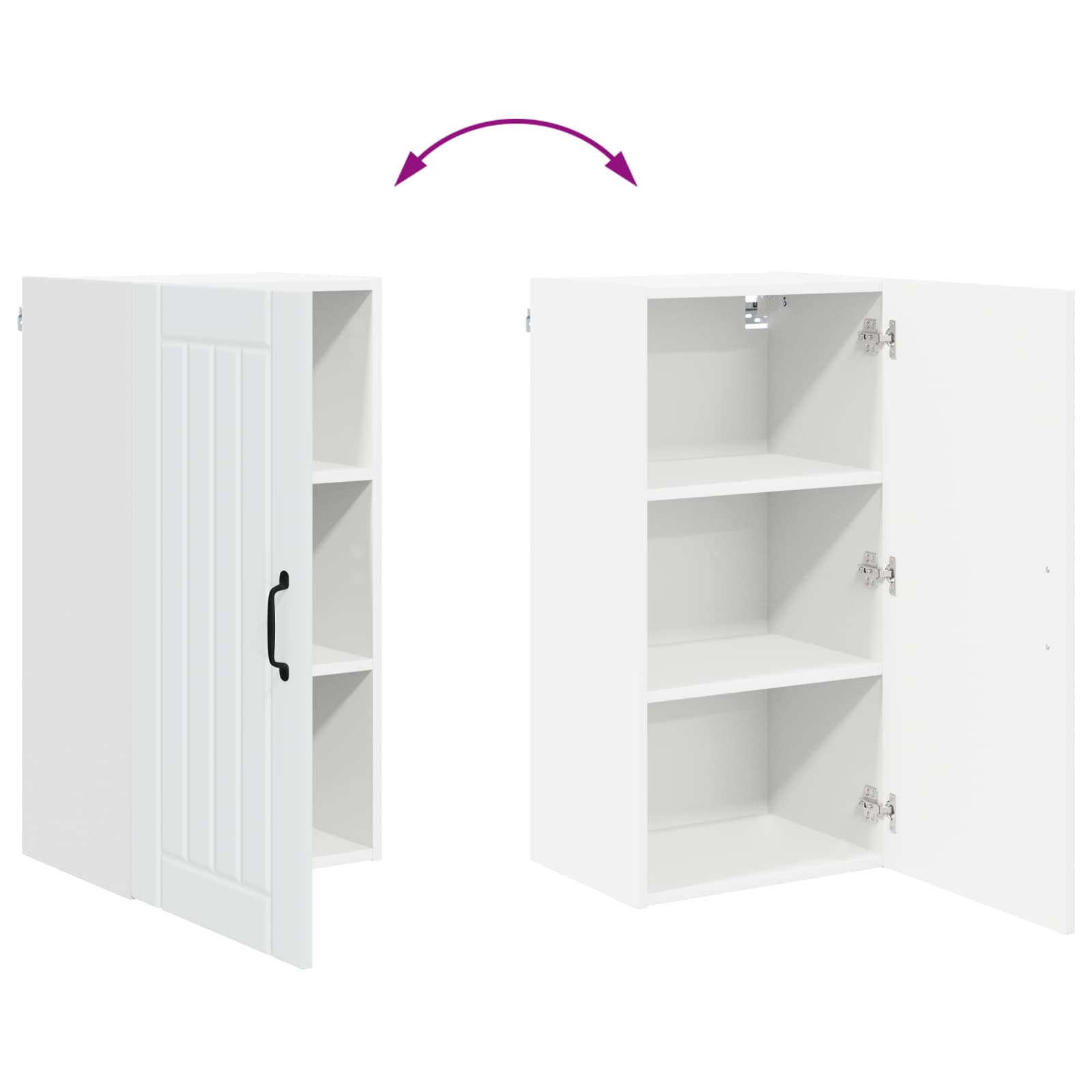 Wandschrank LUCCA Weiß 40 x 31 x 80 cm Holzwerkstoff
