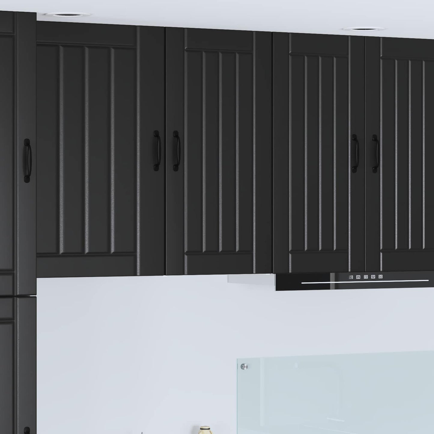 Wandschrank LUCCA Schwarz 40 x 31 x 80 cm Holzwerkstoff