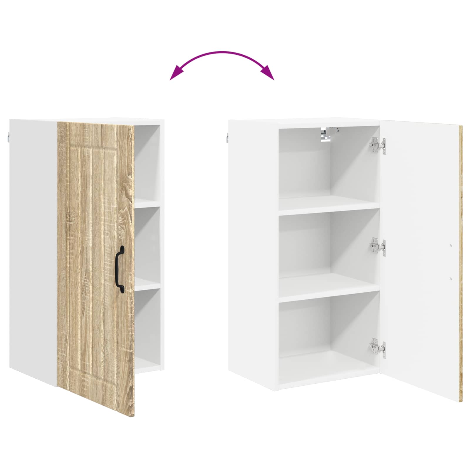 Wandschrank LUCCA Sonoma-Eiche 40 x 31 x 80 cm Holzwerkstoff