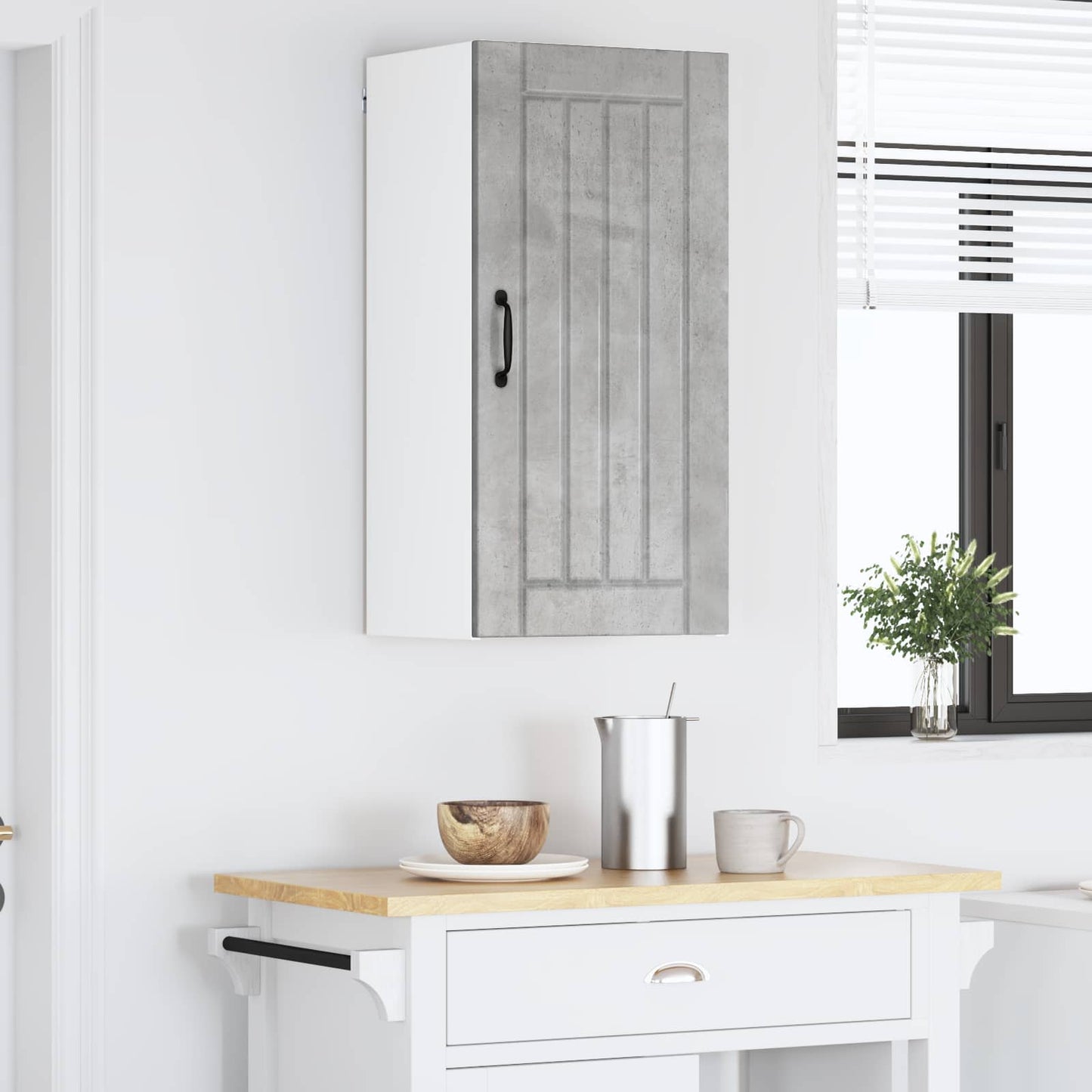 Wandschrank LUCCA Betongrau 40 x 31 x 80 cm Holzwerkstoff