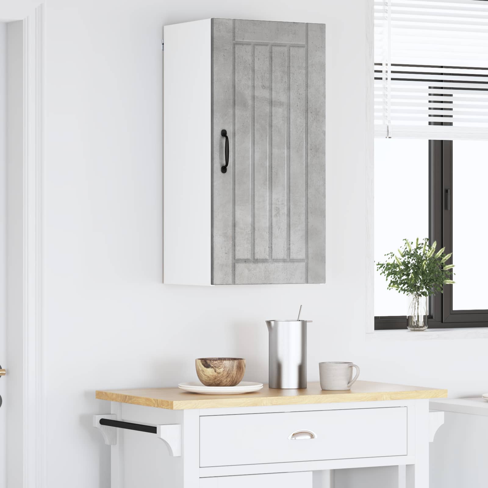 Wandschrank LUCCA Betongrau 40 x 31 x 80 cm Holzwerkstoff
