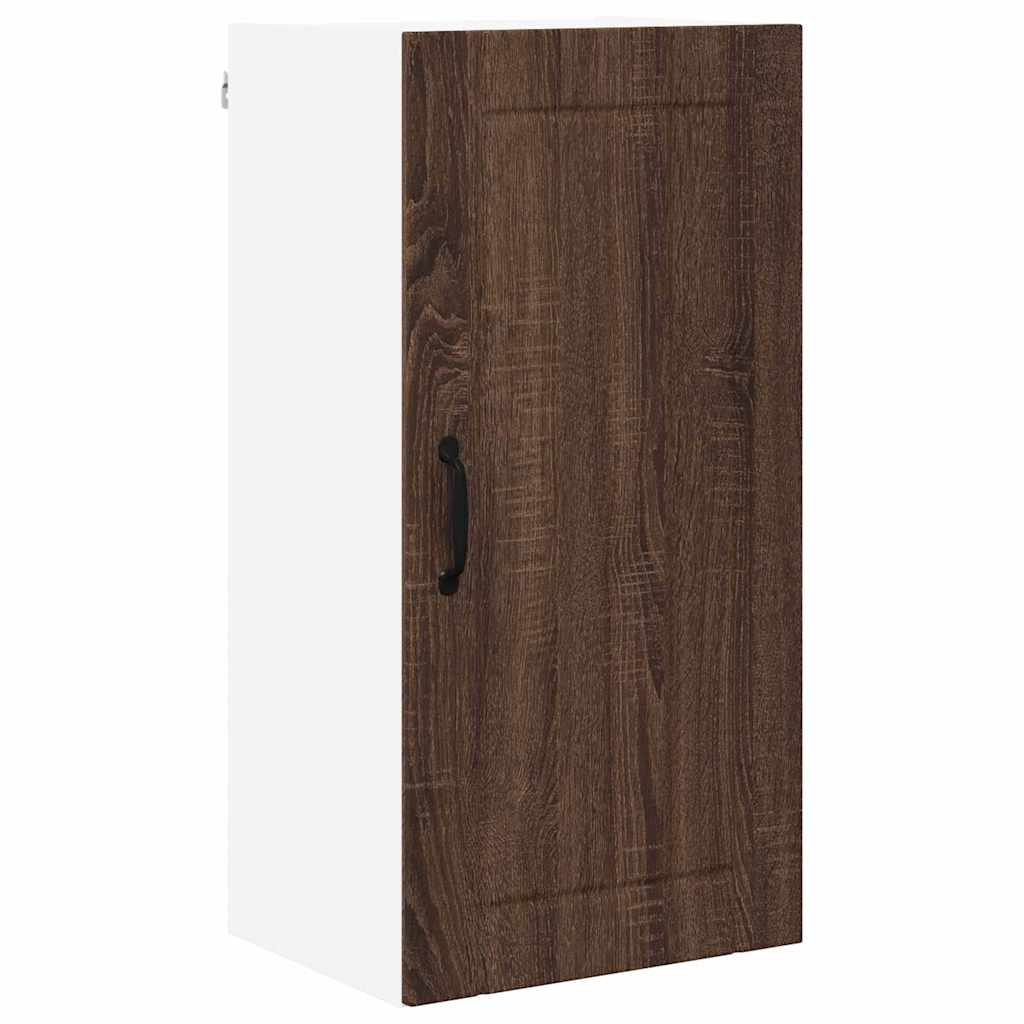 Küchenhängeschrank mit Regal Braun Eichen-Optik 40 x 31 x 80 cm