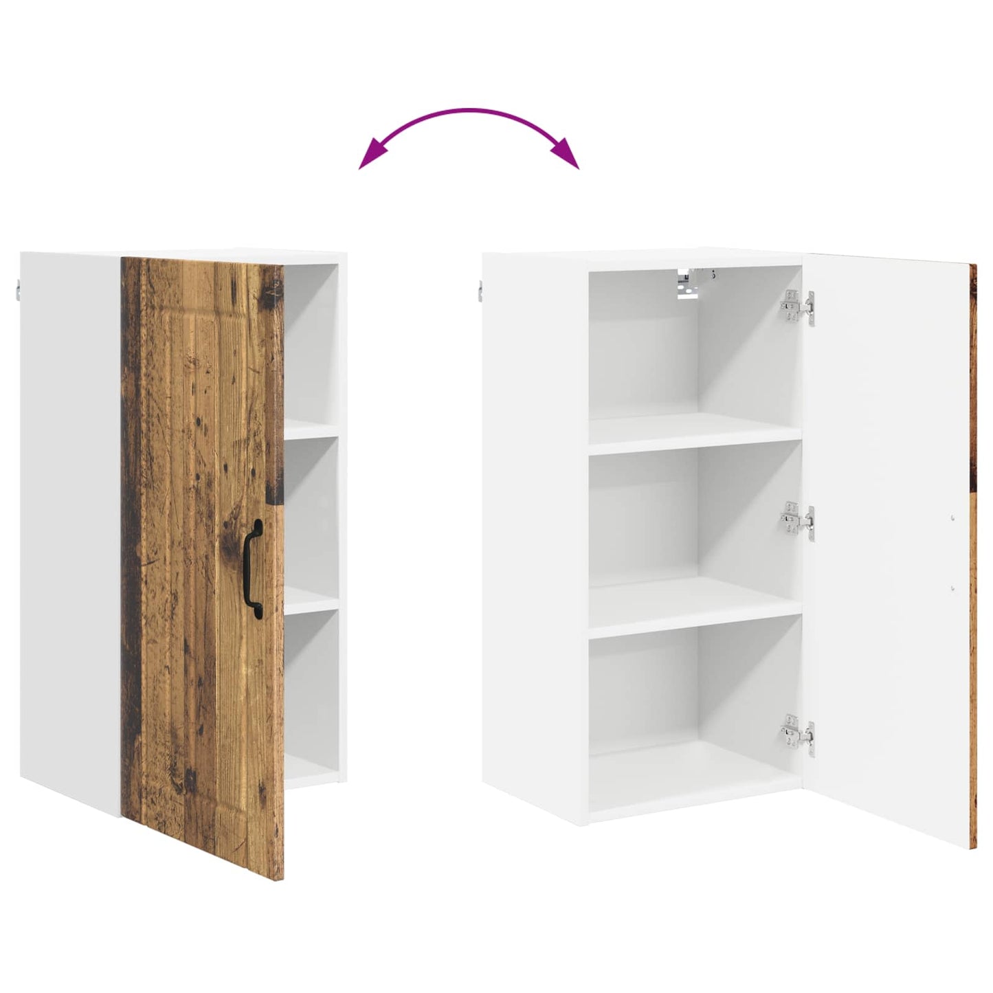 Wandschrank LUCCA Altholz 40 x 31 x 80 cm Holzwerkstoff
