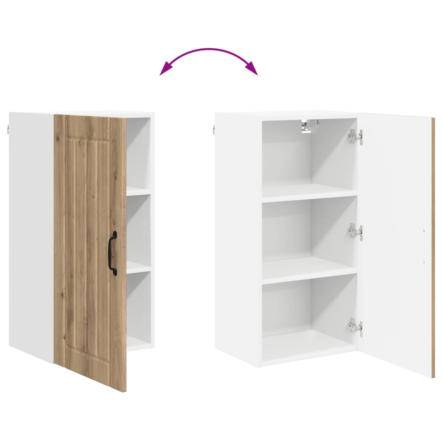 Wandschrank LUCCA Artisan-Eiche 40 x 31 x 80 cm Holzwerkstoff