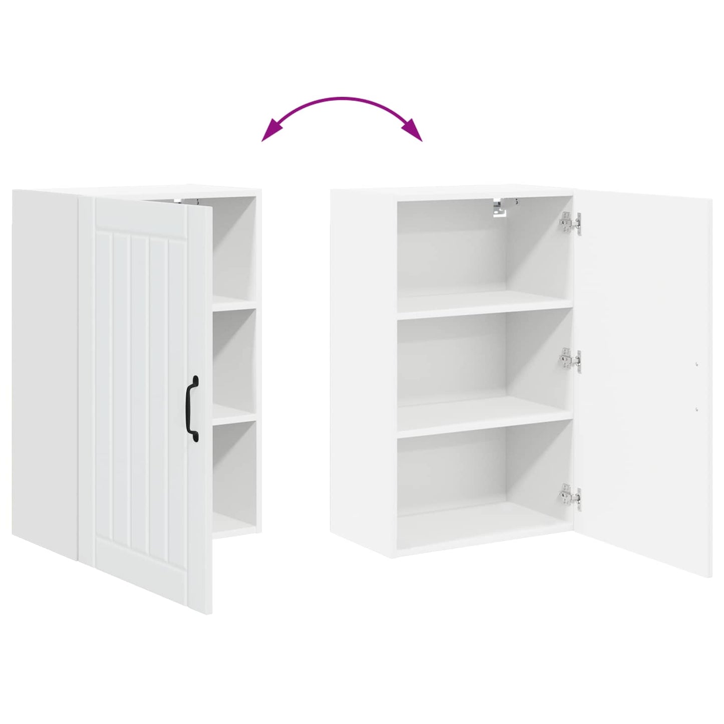 Wandschrank LUCCA Weiß 50 x 31 x 80 cm Holzwerkstoff