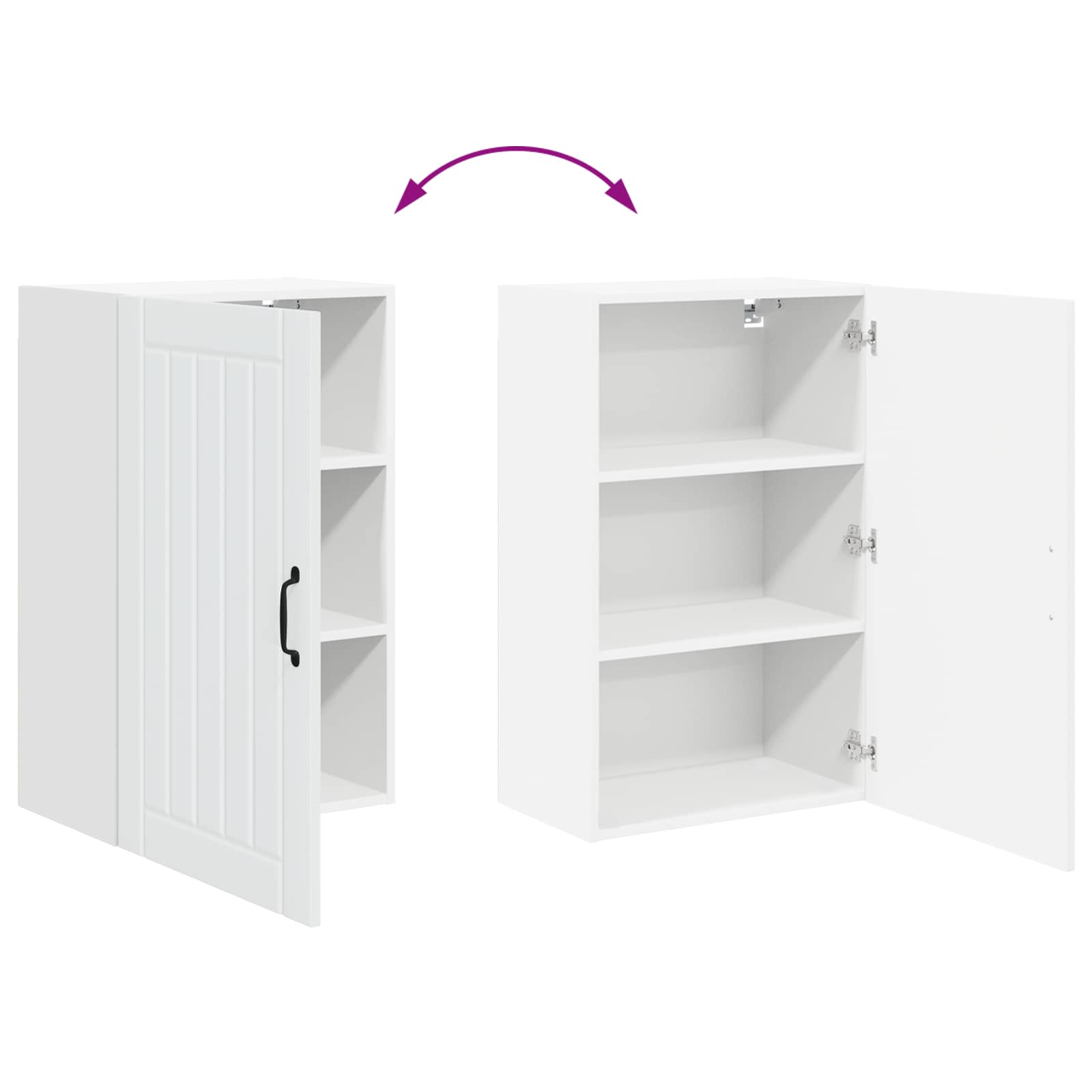 Wandschrank LUCCA Weiß 50 x 31 x 80 cm Holzwerkstoff