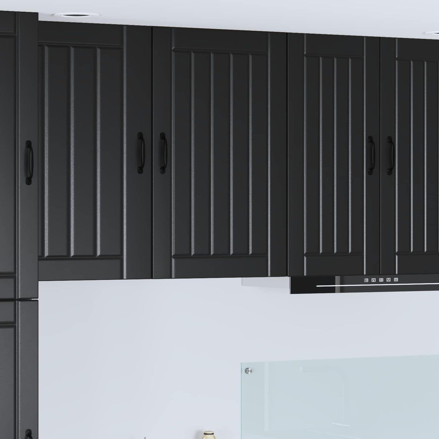 Wandschrank LUCCA Schwarz 50 x 31 x 80 cm Holzwerkstoff