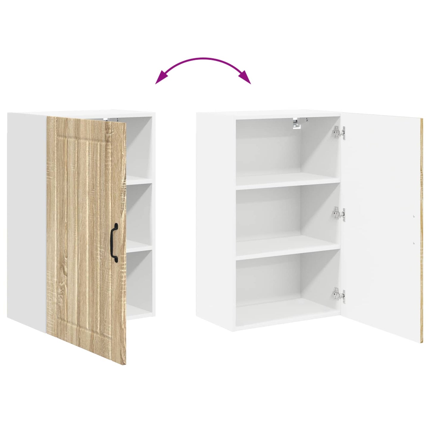 Wandschrank LUCCA Sonoma-Eiche 50 x 31 x 80 cm Holzwerkstoff