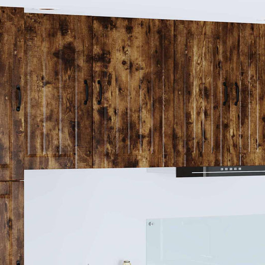 Küchenhängeschrank mit Regal Geräucherte Eiche 50 x 31 x 80 cm