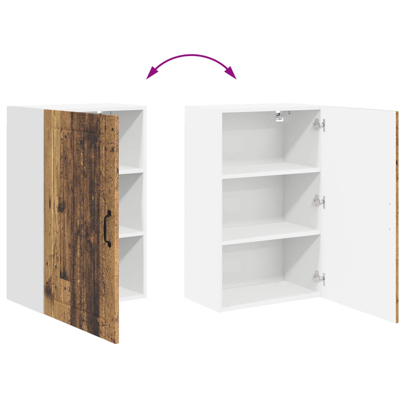 Wandschrank LUCCA Altholz 50 x 31 x 80 cm Holzwerkstoff