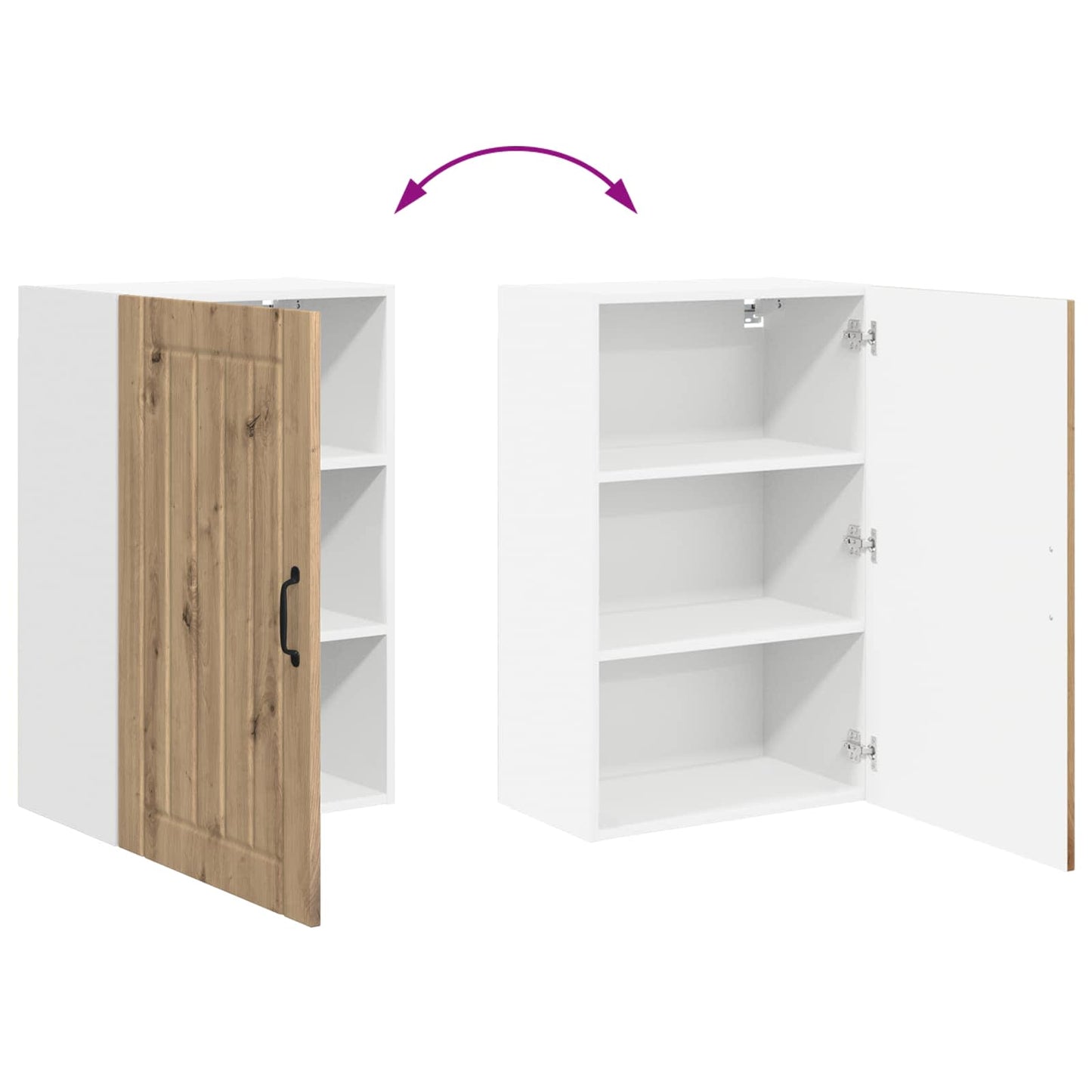 Wandschrank LUCCA Artisan-Eiche 50 x 31 x 80 cm Holzwerkstoff