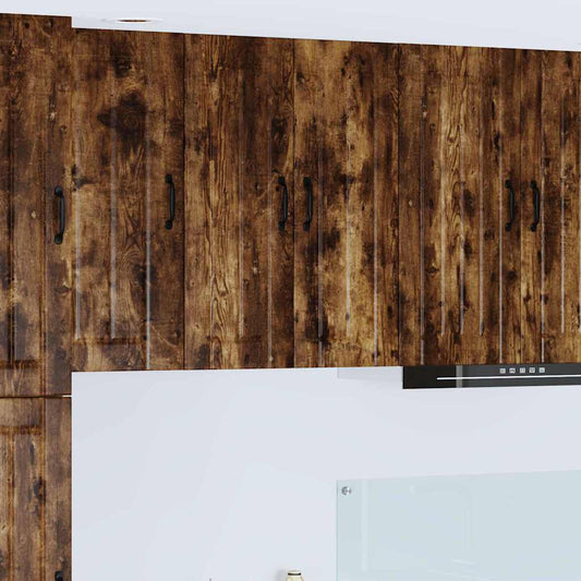 Küchenhängeschrank mit Regal Geräucherte Eiche 60 x 31 x 80 cm