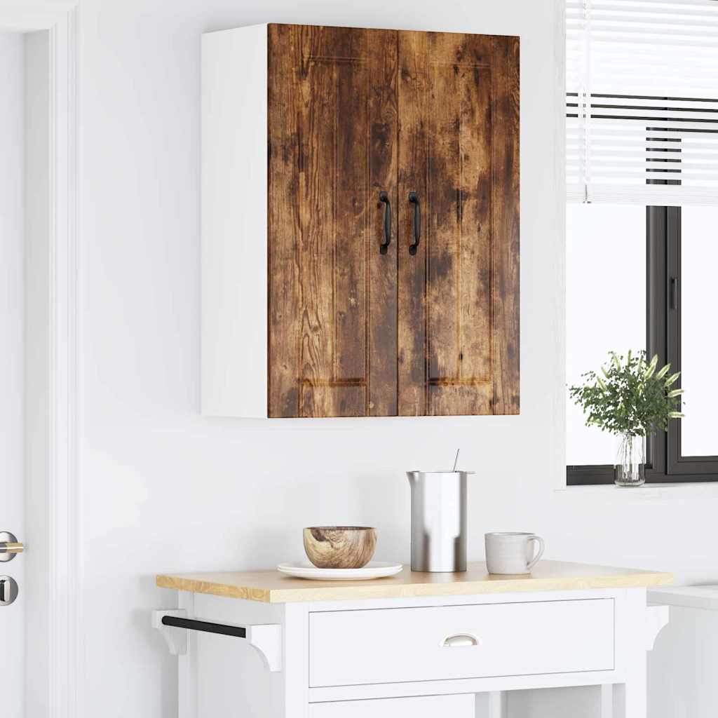 Küchenhängeschrank mit Regal Geräucherte Eiche 60 x 31 x 80 cm