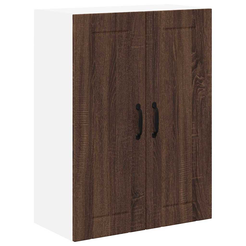 Küchenhängeschrank mit Regal Braun Eichen-Optik 60 x 31 x 80 cm