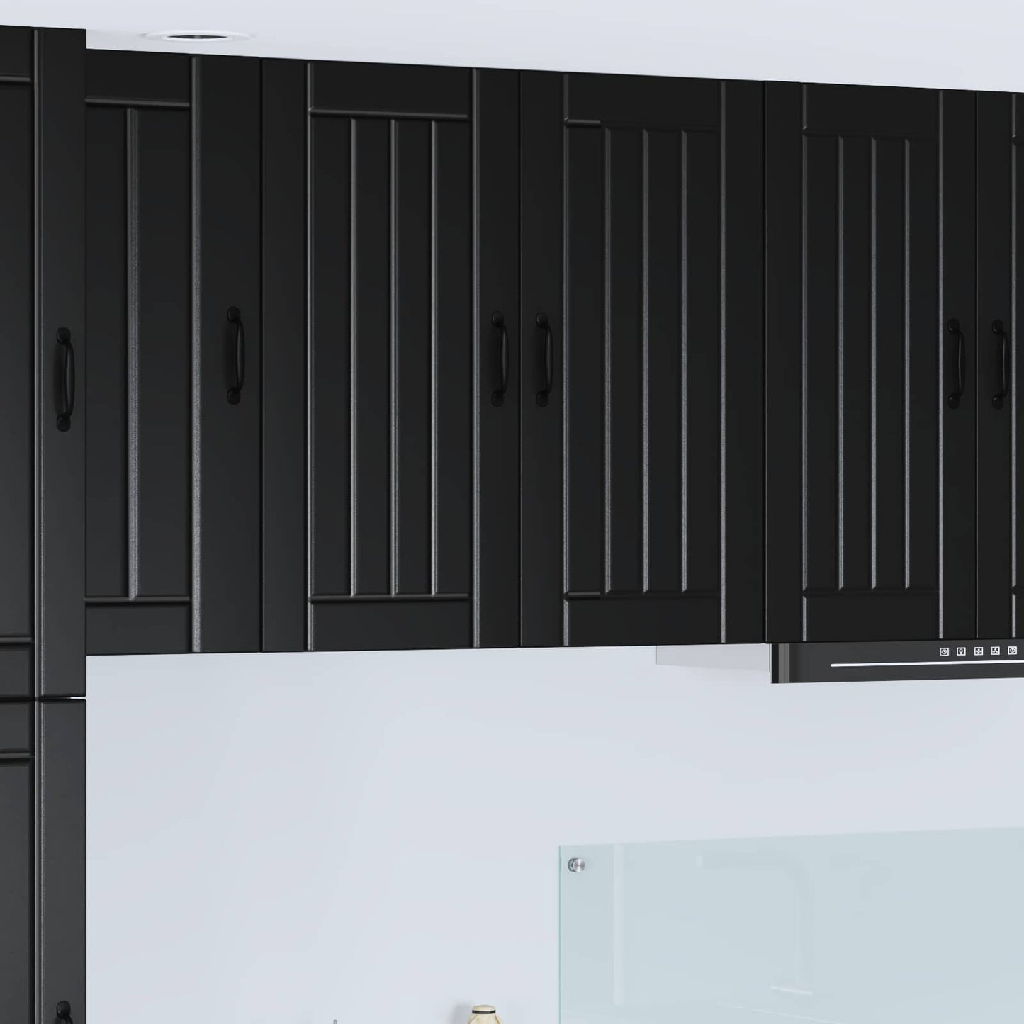 Wandschrank LUCCA Schwarz 80 x 31 x 80 cm Holzwerkstoff
