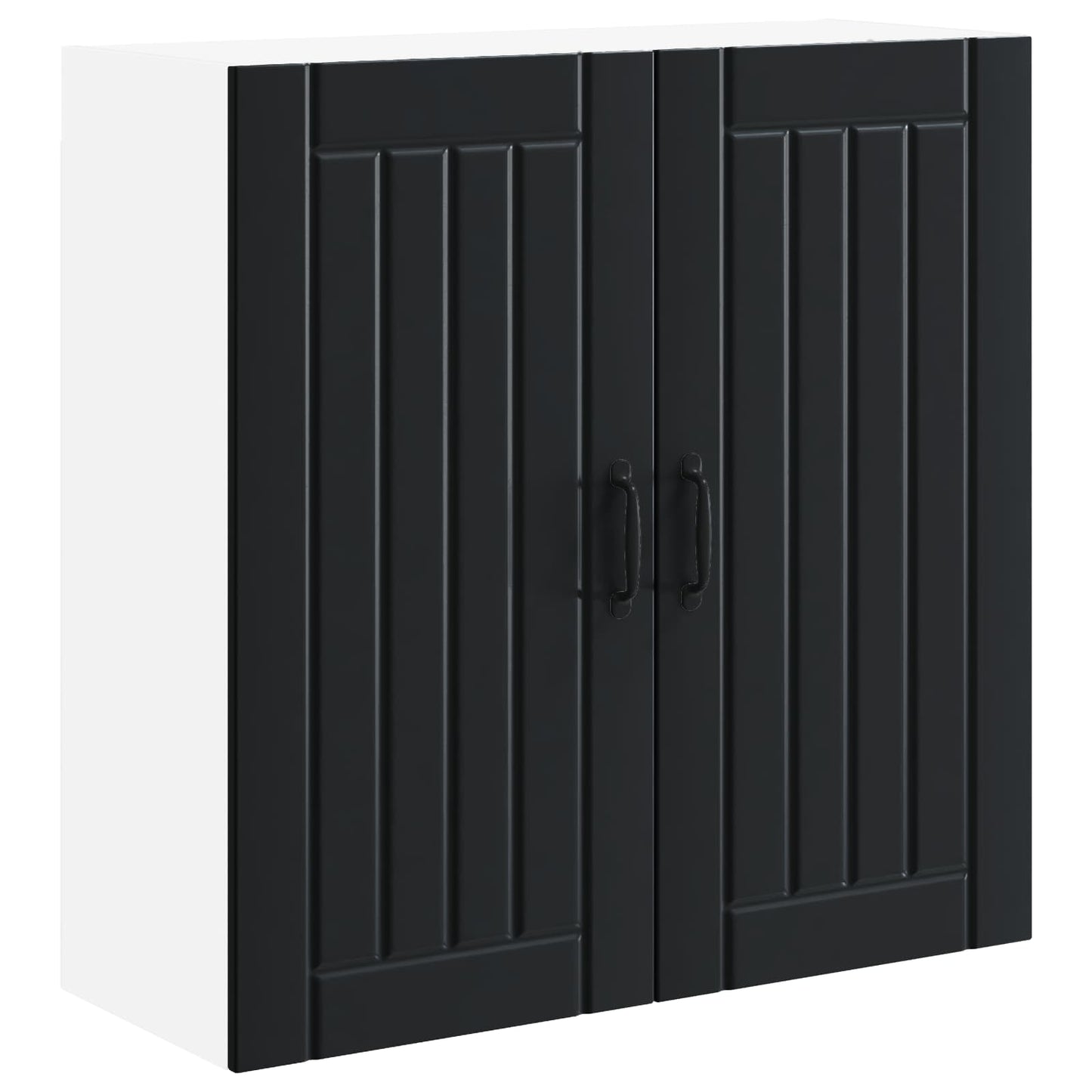 Wandschrank LUCCA Schwarz 80 x 31 x 80 cm Holzwerkstoff