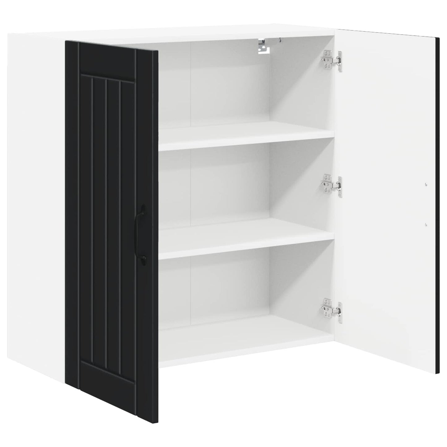 Wandschrank LUCCA Schwarz 80 x 31 x 80 cm Holzwerkstoff