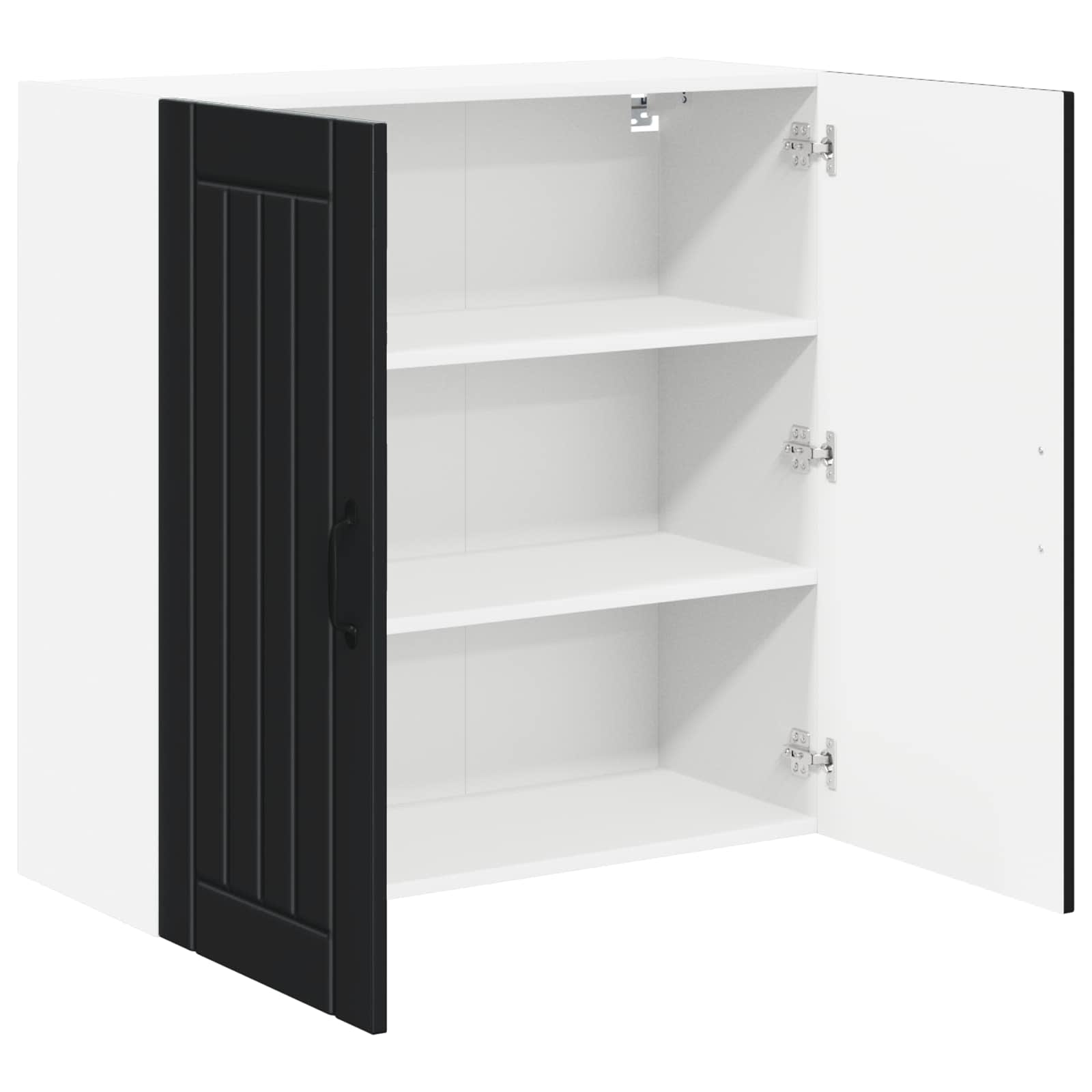 Wandschrank LUCCA Schwarz 80 x 31 x 80 cm Holzwerkstoff
