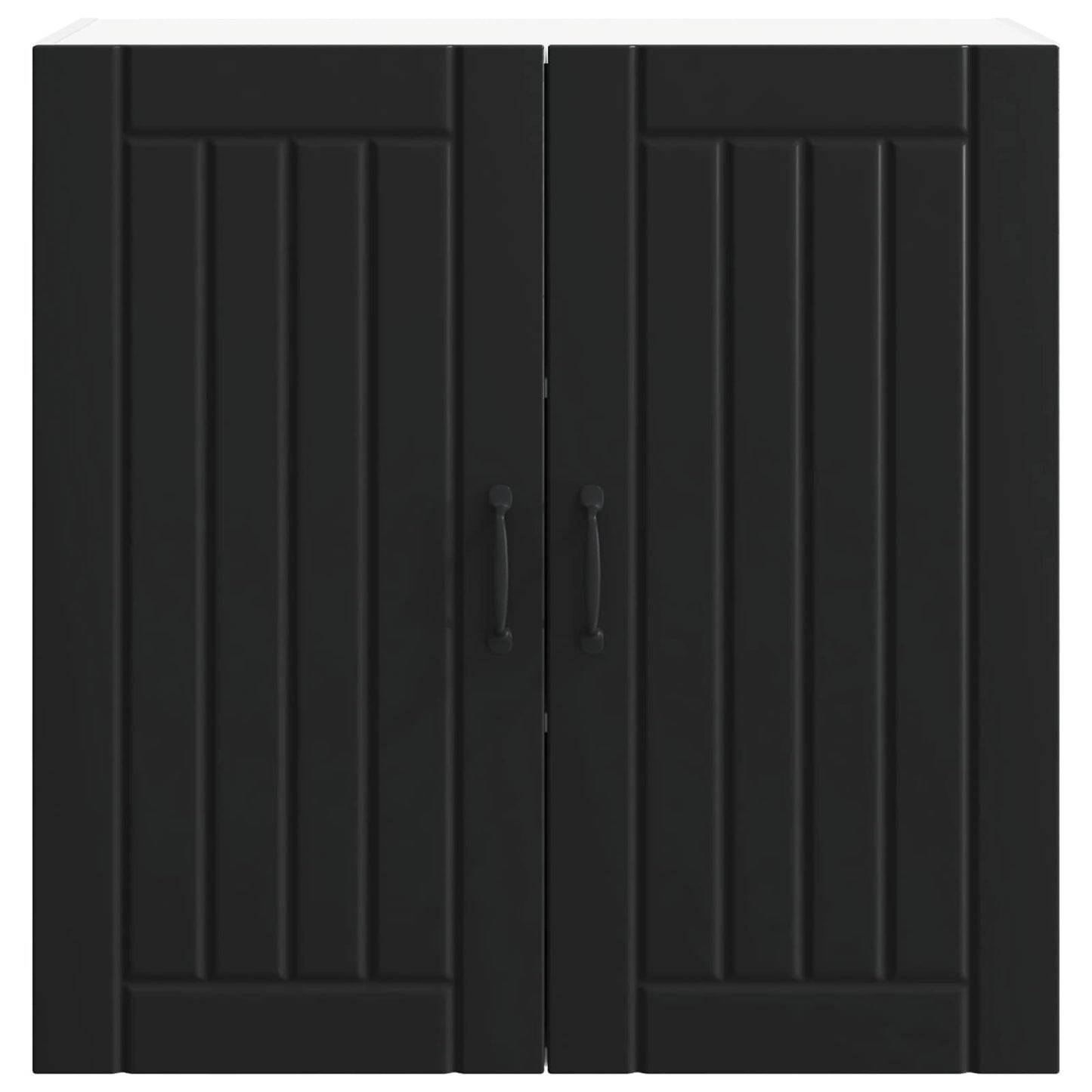 Wandschrank LUCCA Schwarz 80 x 31 x 80 cm Holzwerkstoff