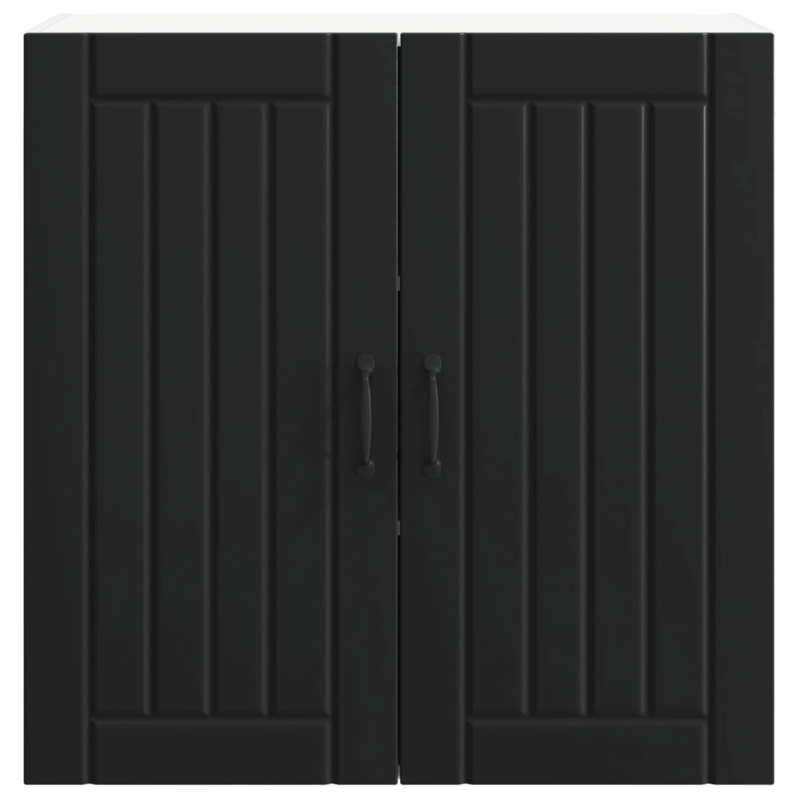 Wandschrank LUCCA Schwarz 80 x 31 x 80 cm Holzwerkstoff