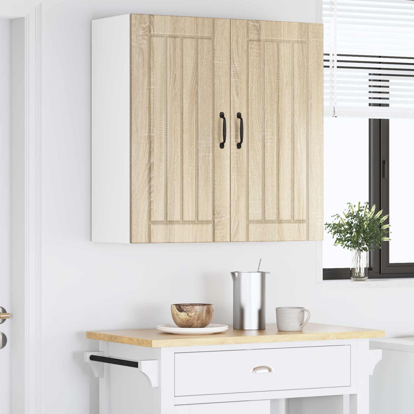 Wandschrank LUCCA Sonoma-Eiche 80 x 31 x 80 cm Holzwerkstoff