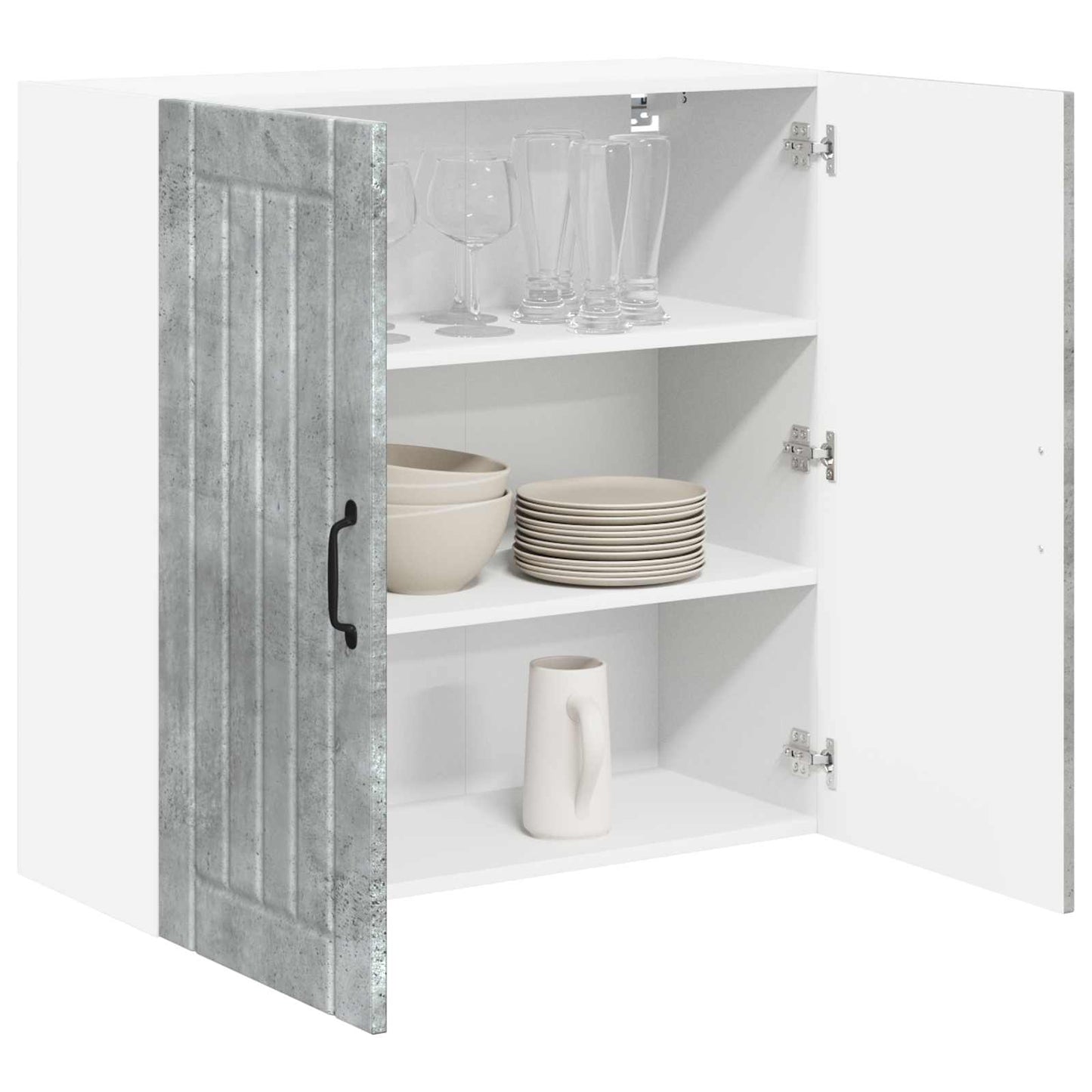 Wandschrank LUCCA Betongrau 80 x 31 x 80 cm Holzwerkstoff