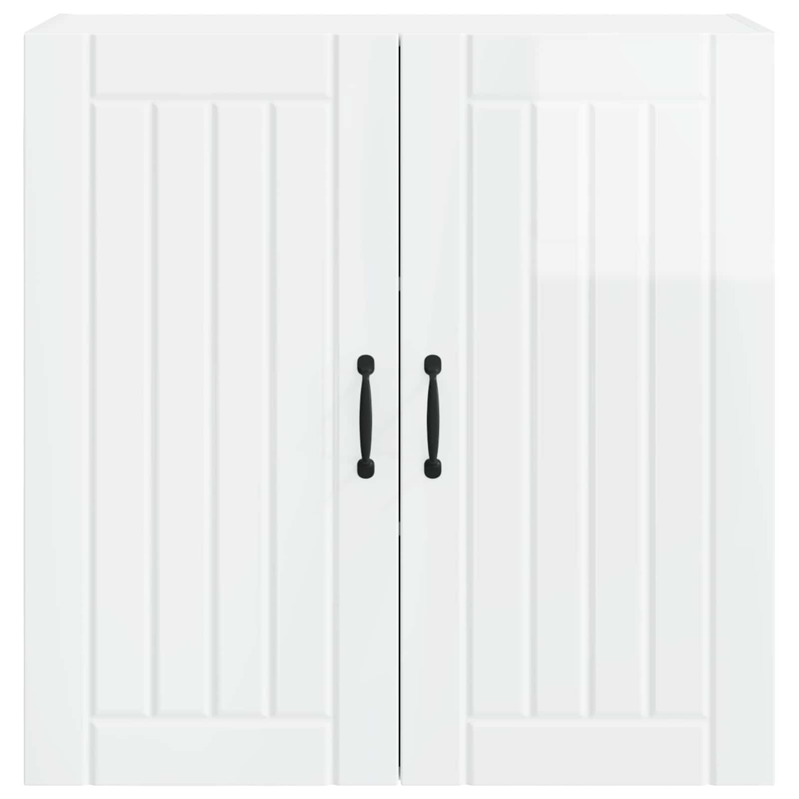 Wandschrank LUCCA Hochglanz Weiß 80 x 31 x 80 cm Holzwerkstoff