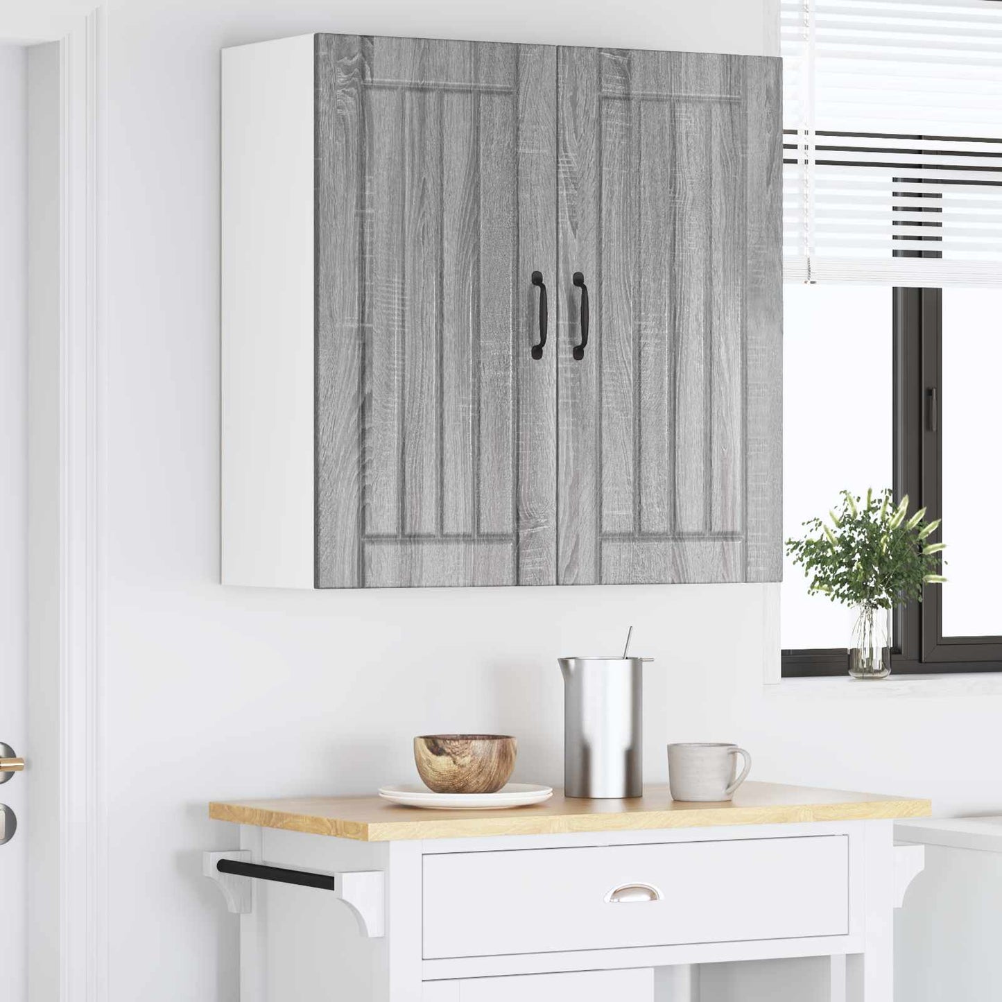 Wandschrank LUCCA Graues Sonoma 80 x 31 x 80 cm Holzwerkstoff