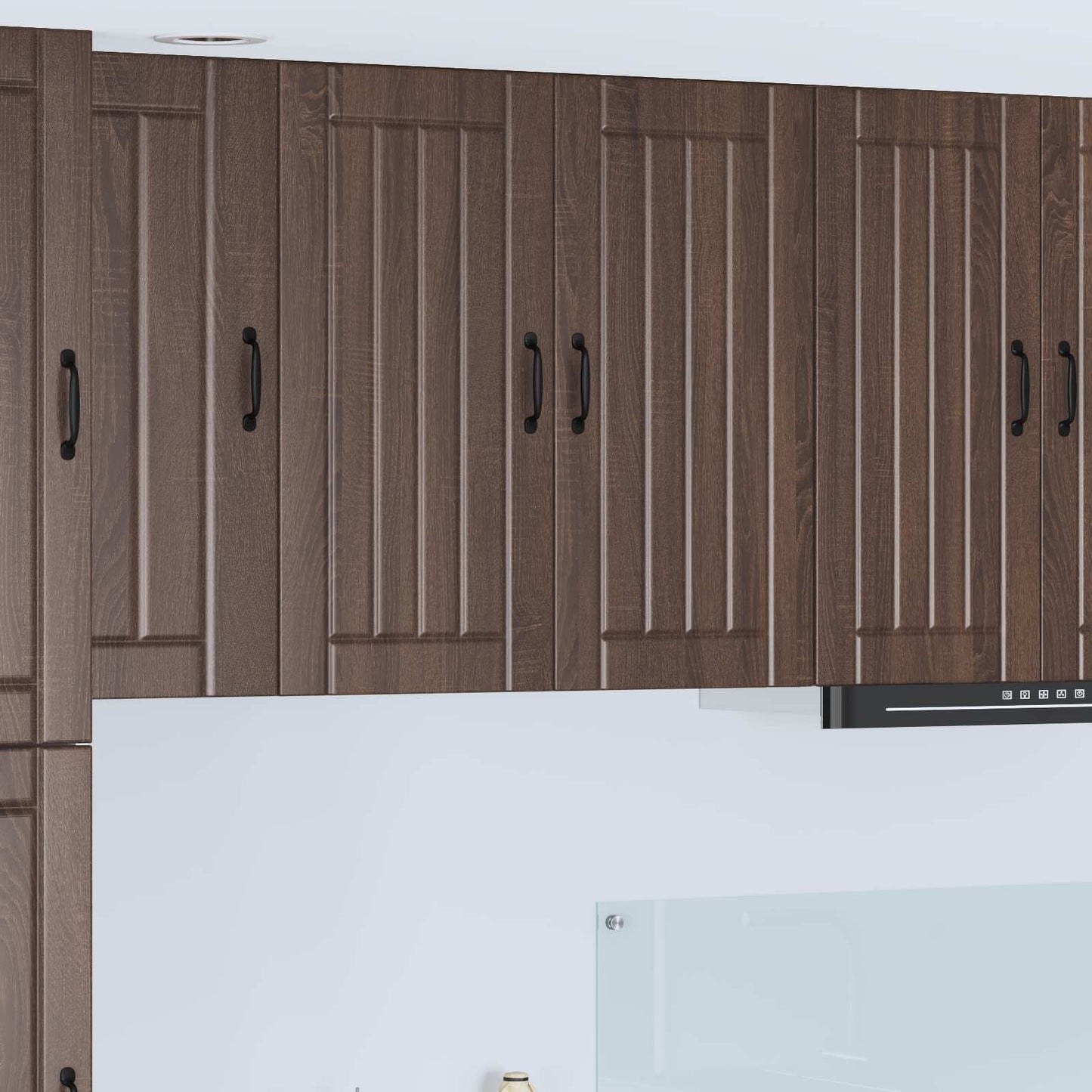 Wandschrank LUCCA Brauneiche 80 x 31 x 80 cm Holzwerkstoff