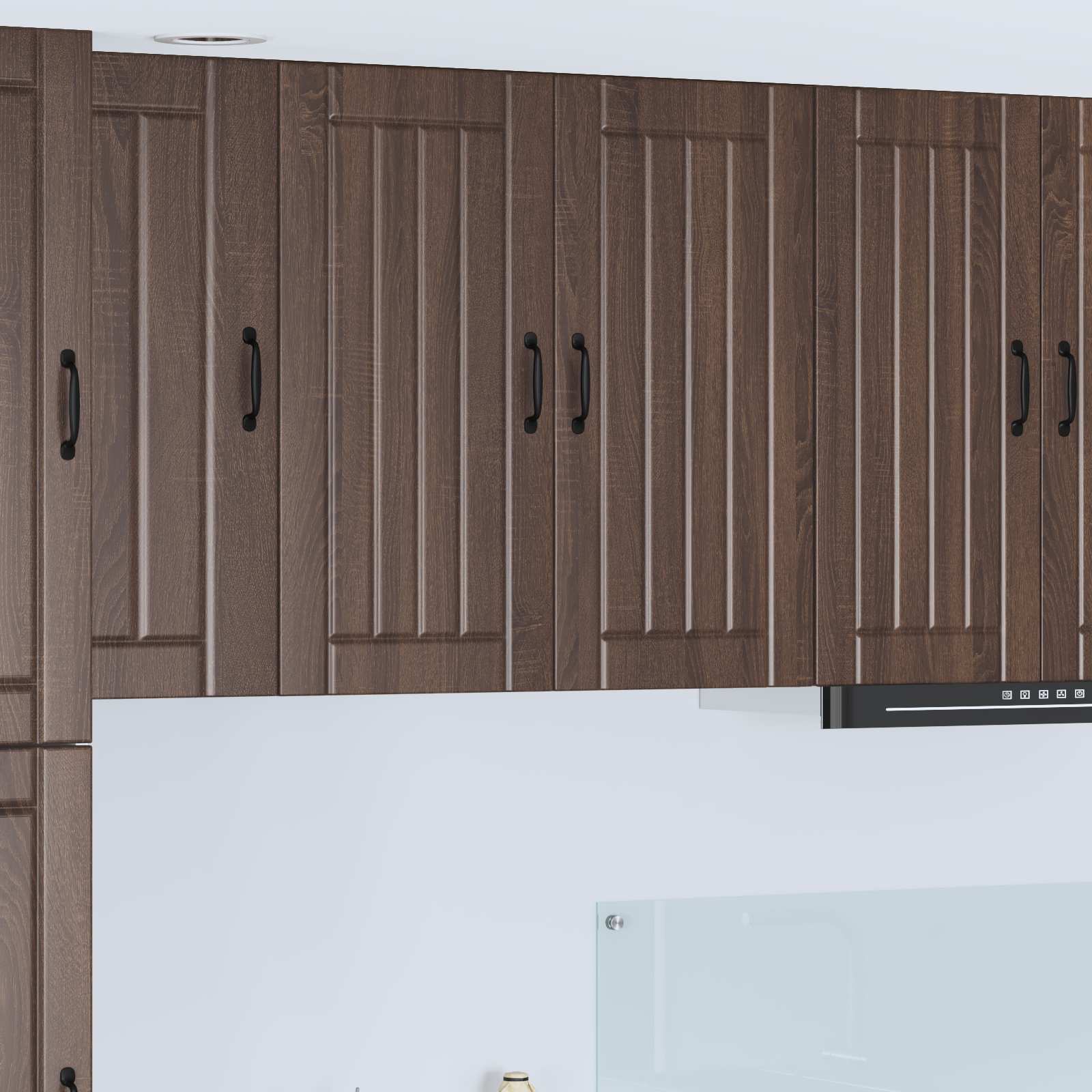 Wandschrank LUCCA Brauneiche 80 x 31 x 80 cm Holzwerkstoff