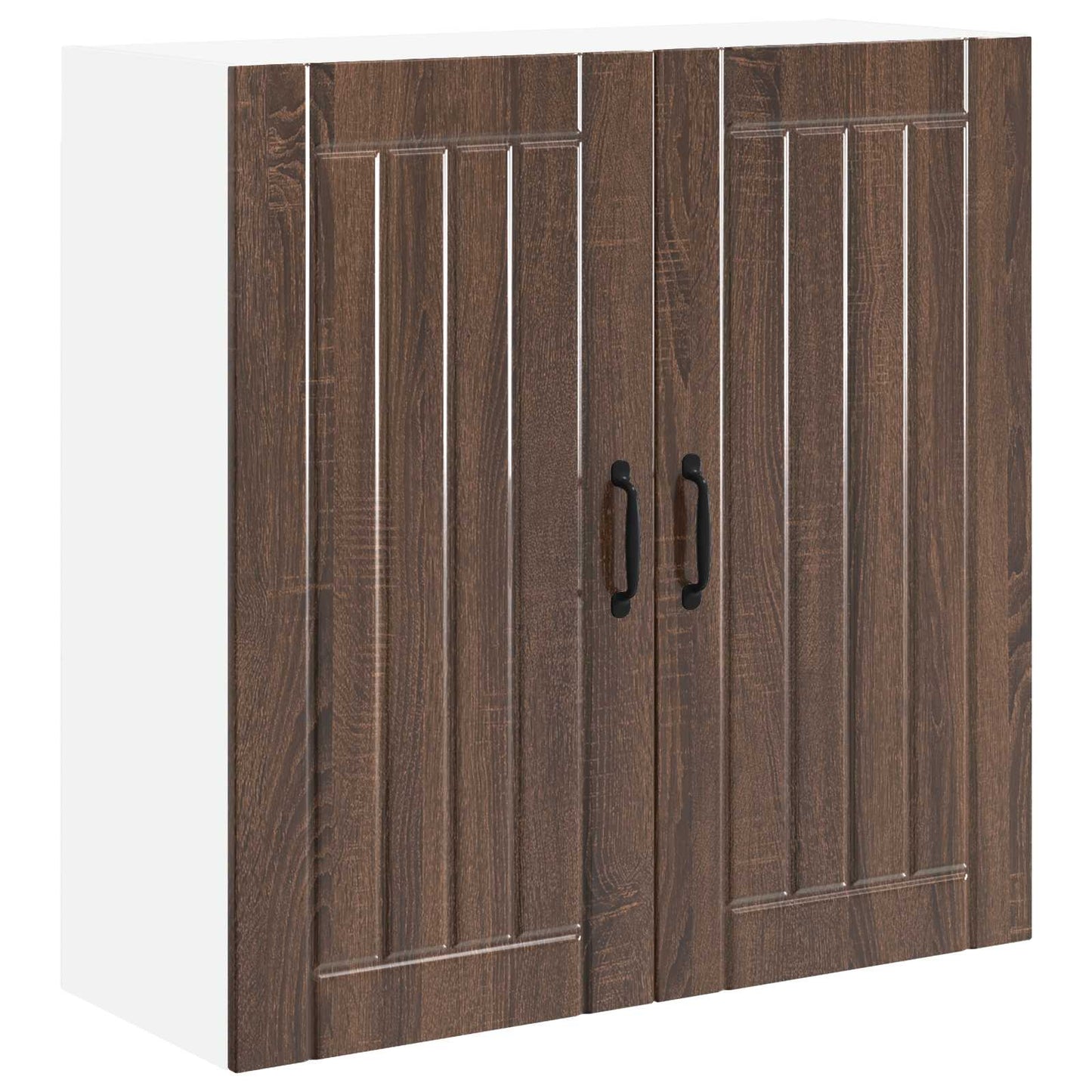 Wandschrank LUCCA Brauneiche 80 x 31 x 80 cm Holzwerkstoff