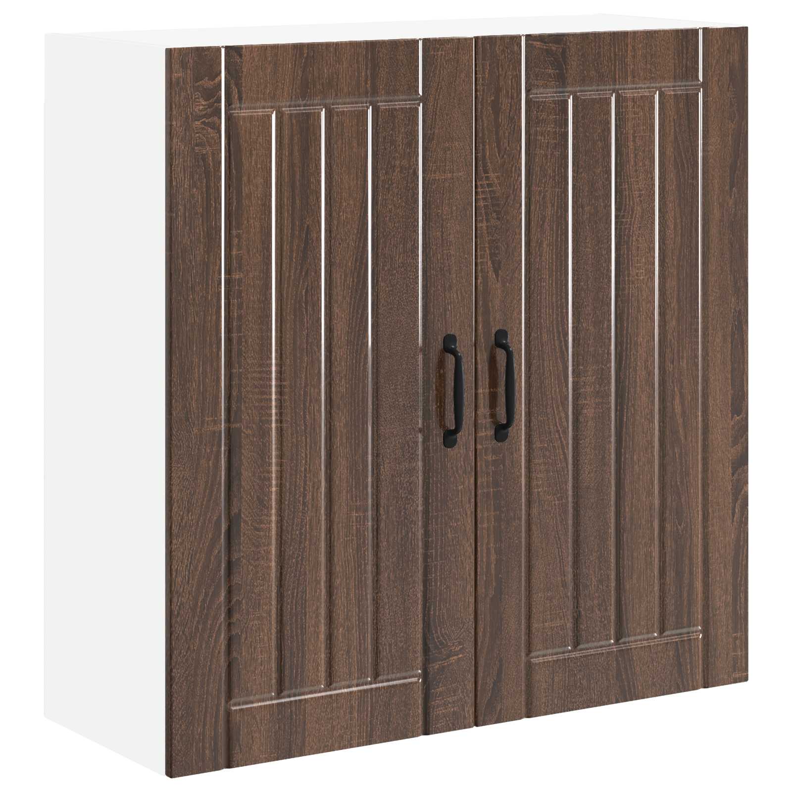 Wandschrank LUCCA Brauneiche 80 x 31 x 80 cm Holzwerkstoff