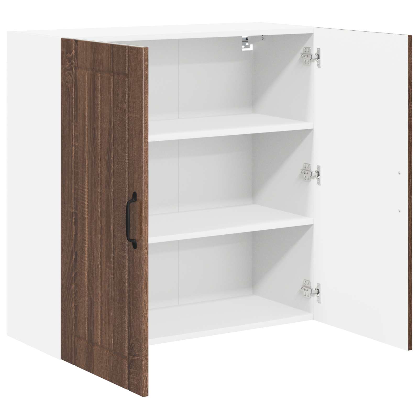 Wandschrank LUCCA Brauneiche 80 x 31 x 80 cm Holzwerkstoff
