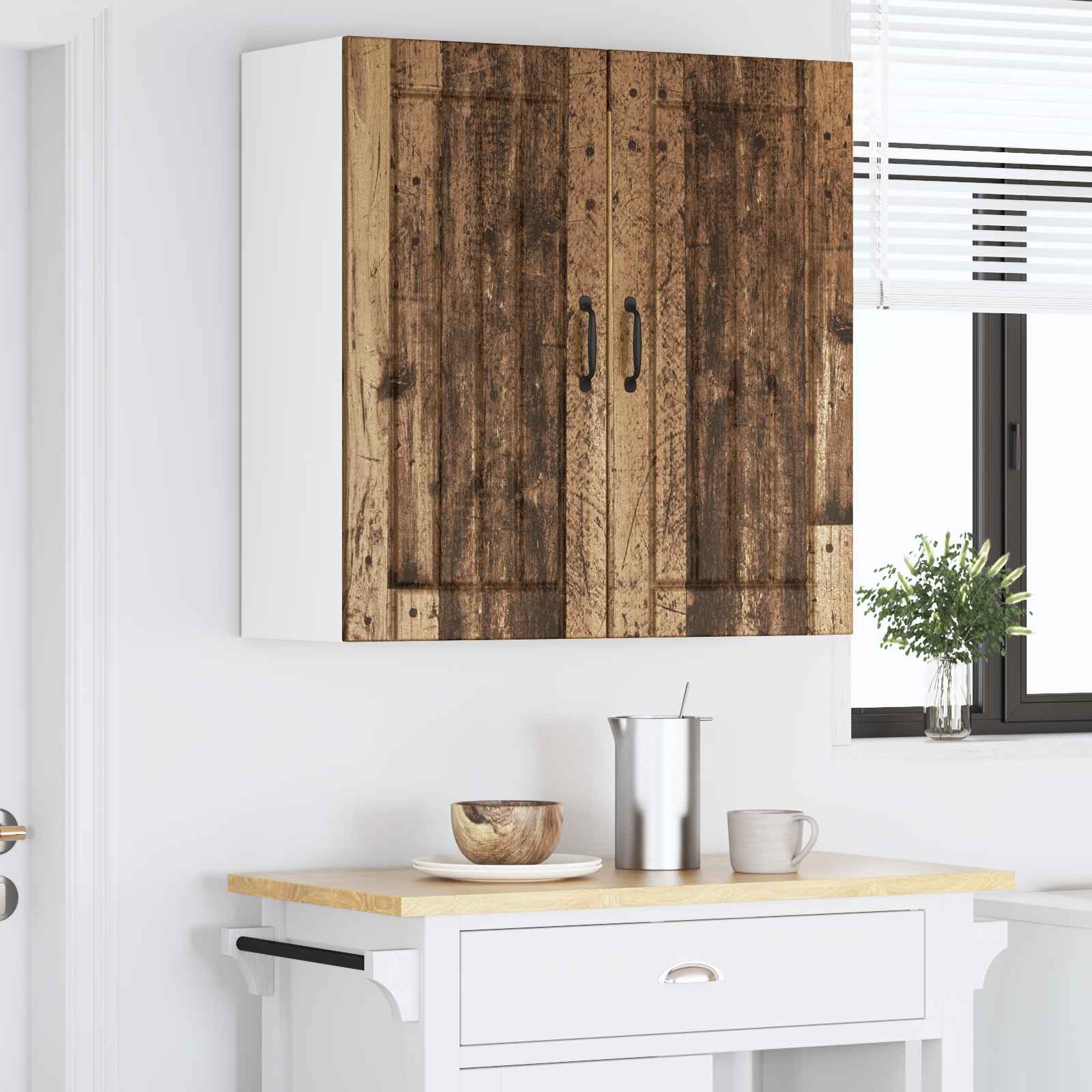 Wandschrank LUCCA Altholz 80 x 31 x 80 cm Holzwerkstoff