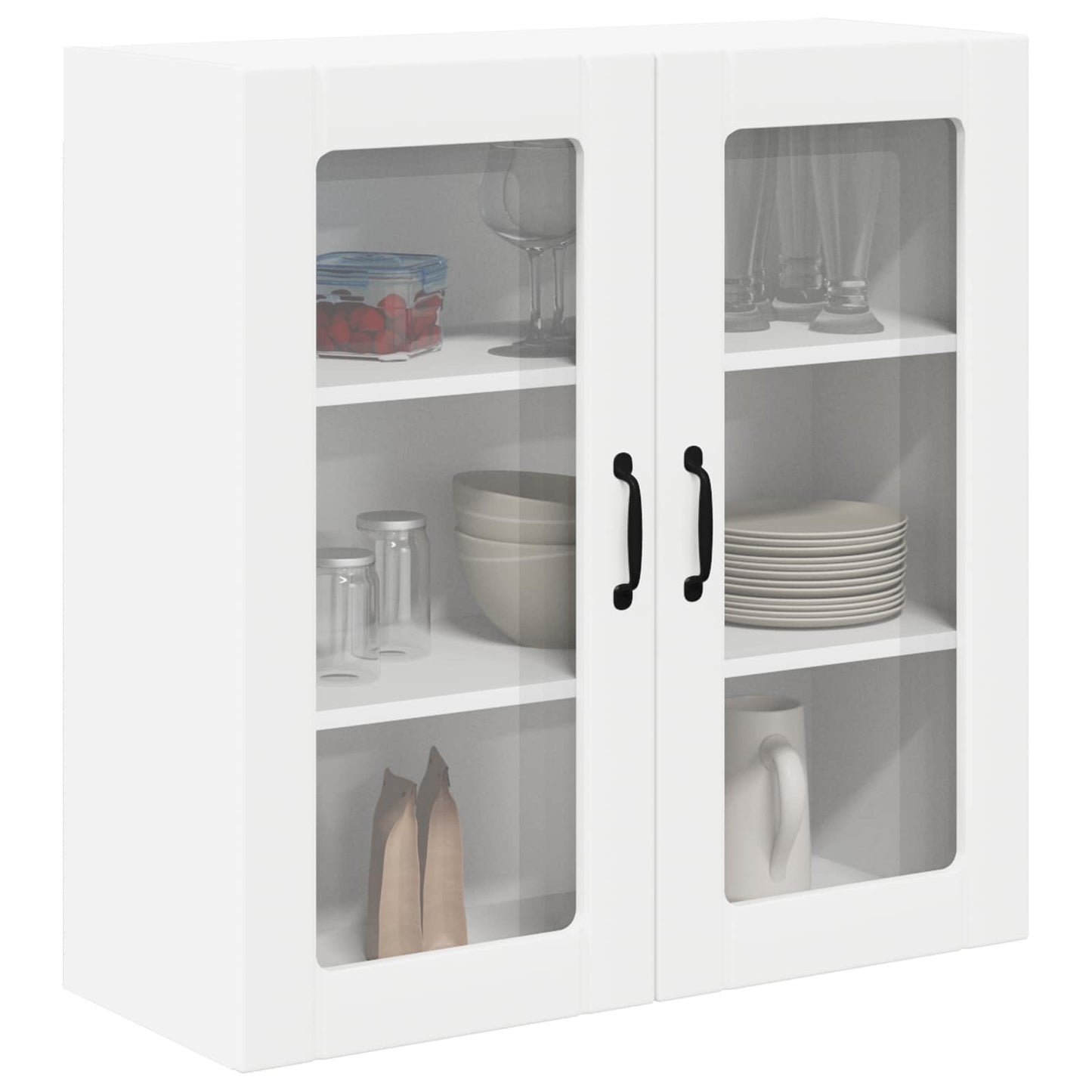 Wandglas-Schrank LUCCA Weiß 80 x 31 x 80 cm Holzwerkstoff