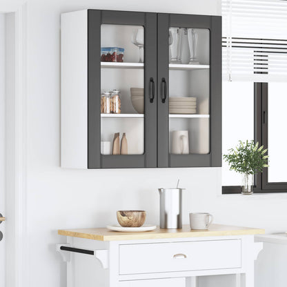 Wandglas-Schrank LUCCA Schwarz 80 x 31 x 80 cm Holzwerkstoff