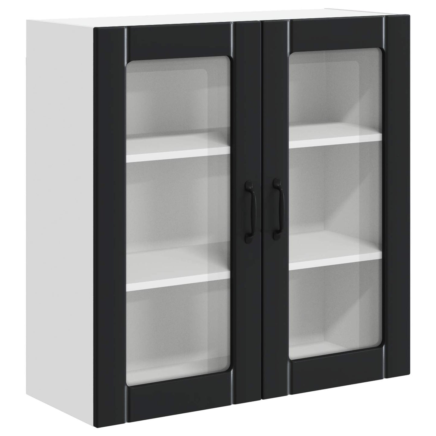 Wandglas-Schrank LUCCA Schwarz 80 x 31 x 80 cm Holzwerkstoff