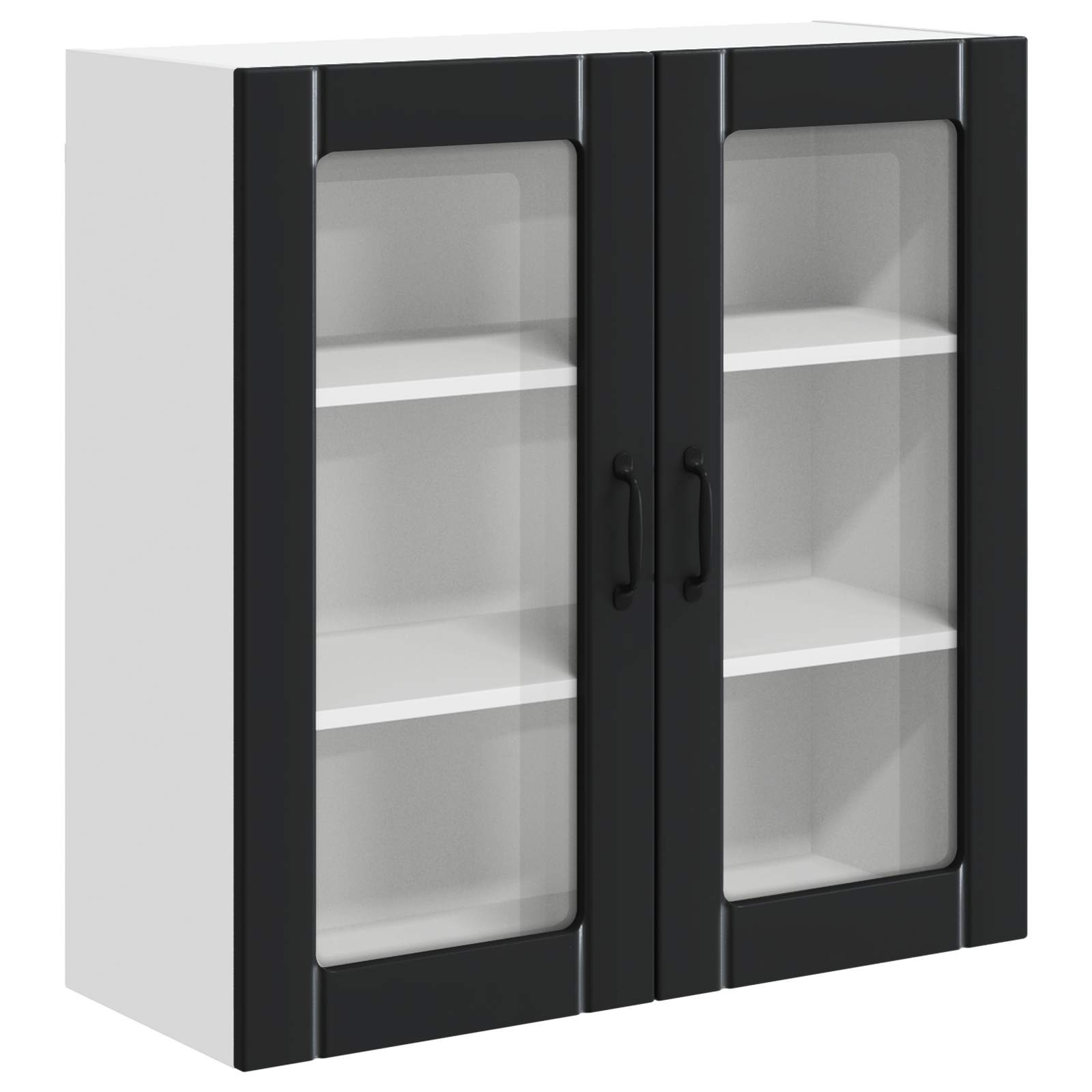 Wandglas-Schrank LUCCA Schwarz 80 x 31 x 80 cm Holzwerkstoff