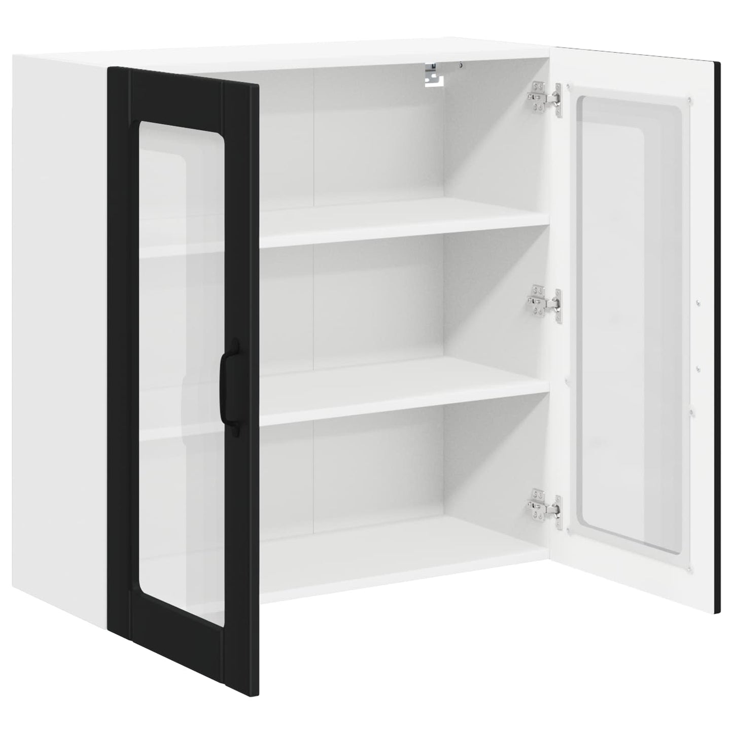 Wandglas-Schrank LUCCA Schwarz 80 x 31 x 80 cm Holzwerkstoff