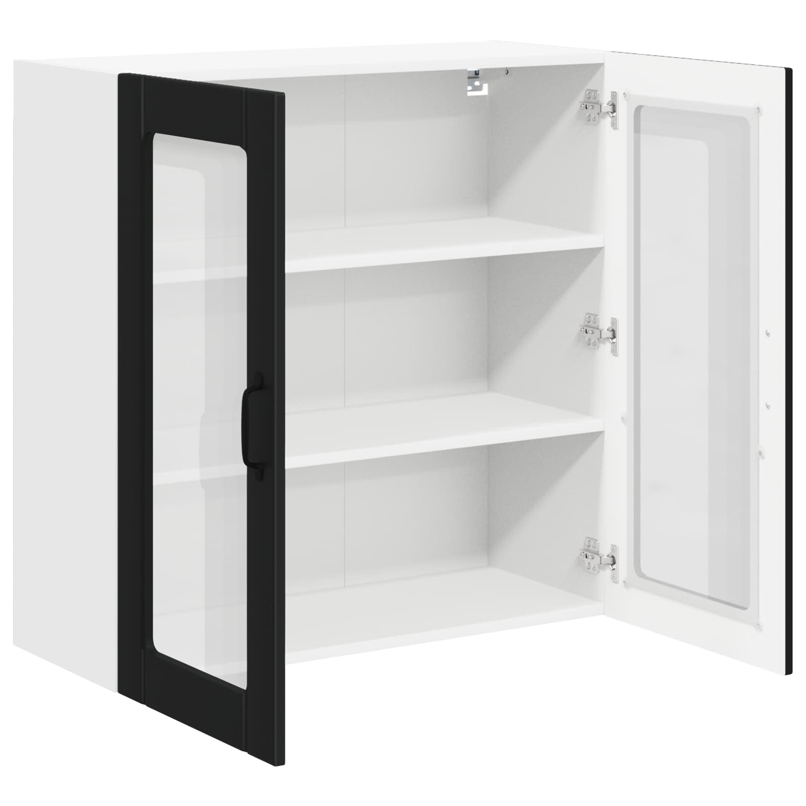 Wandglas-Schrank LUCCA Schwarz 80 x 31 x 80 cm Holzwerkstoff