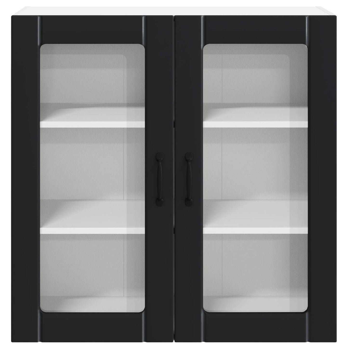 Wandglas-Schrank LUCCA Schwarz 80 x 31 x 80 cm Holzwerkstoff