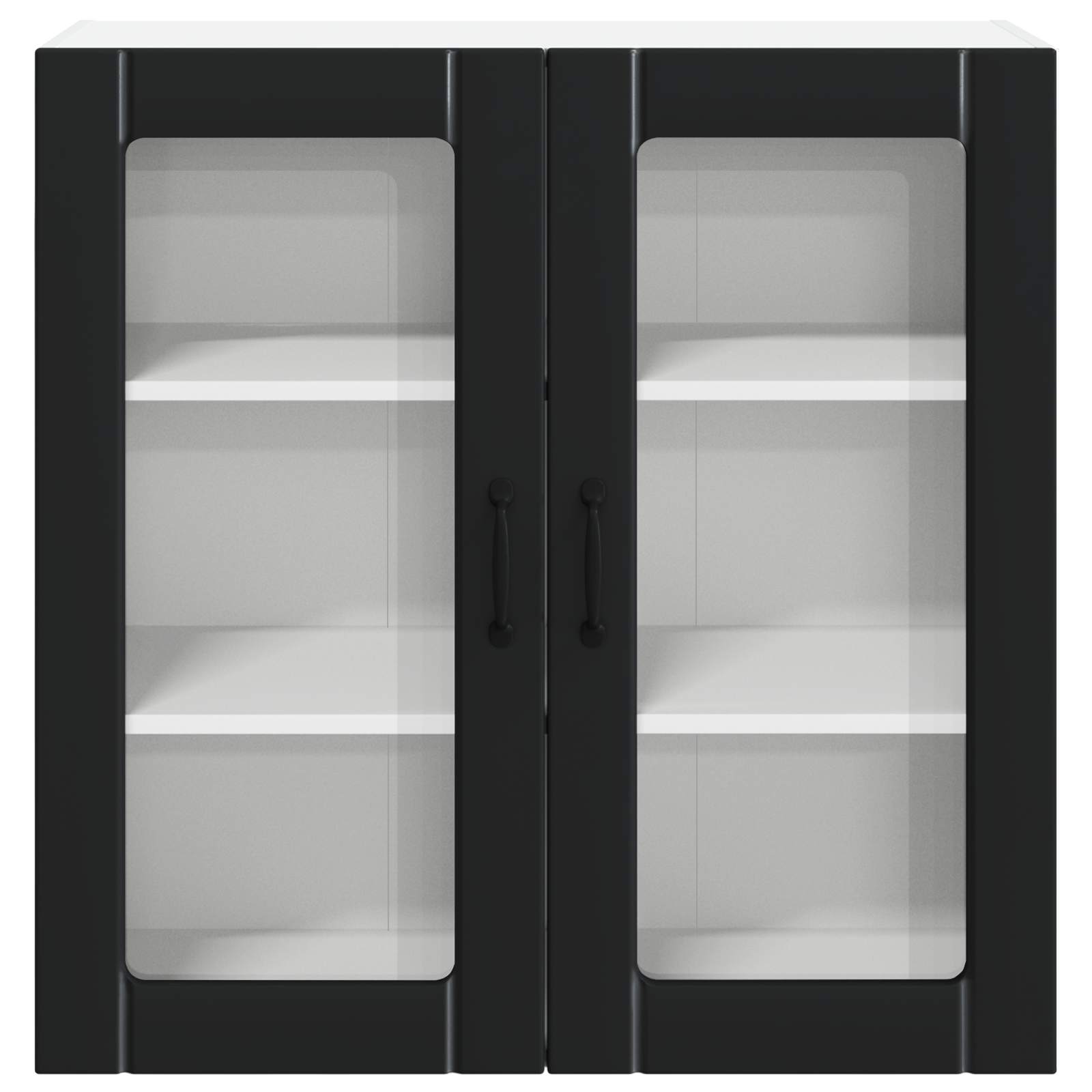 Wandglas-Schrank LUCCA Schwarz 80 x 31 x 80 cm Holzwerkstoff
