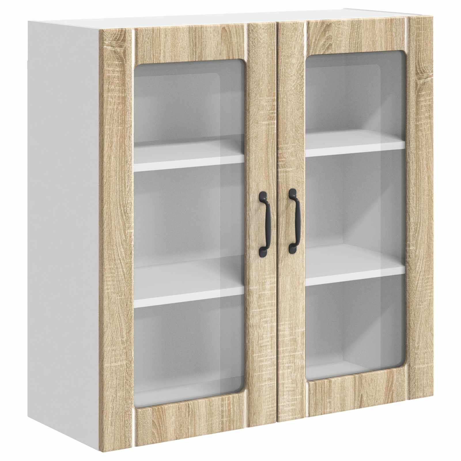 Wandglas-Schrank LUCCA Sonoma-Eiche 80 x 31 x 80 cm