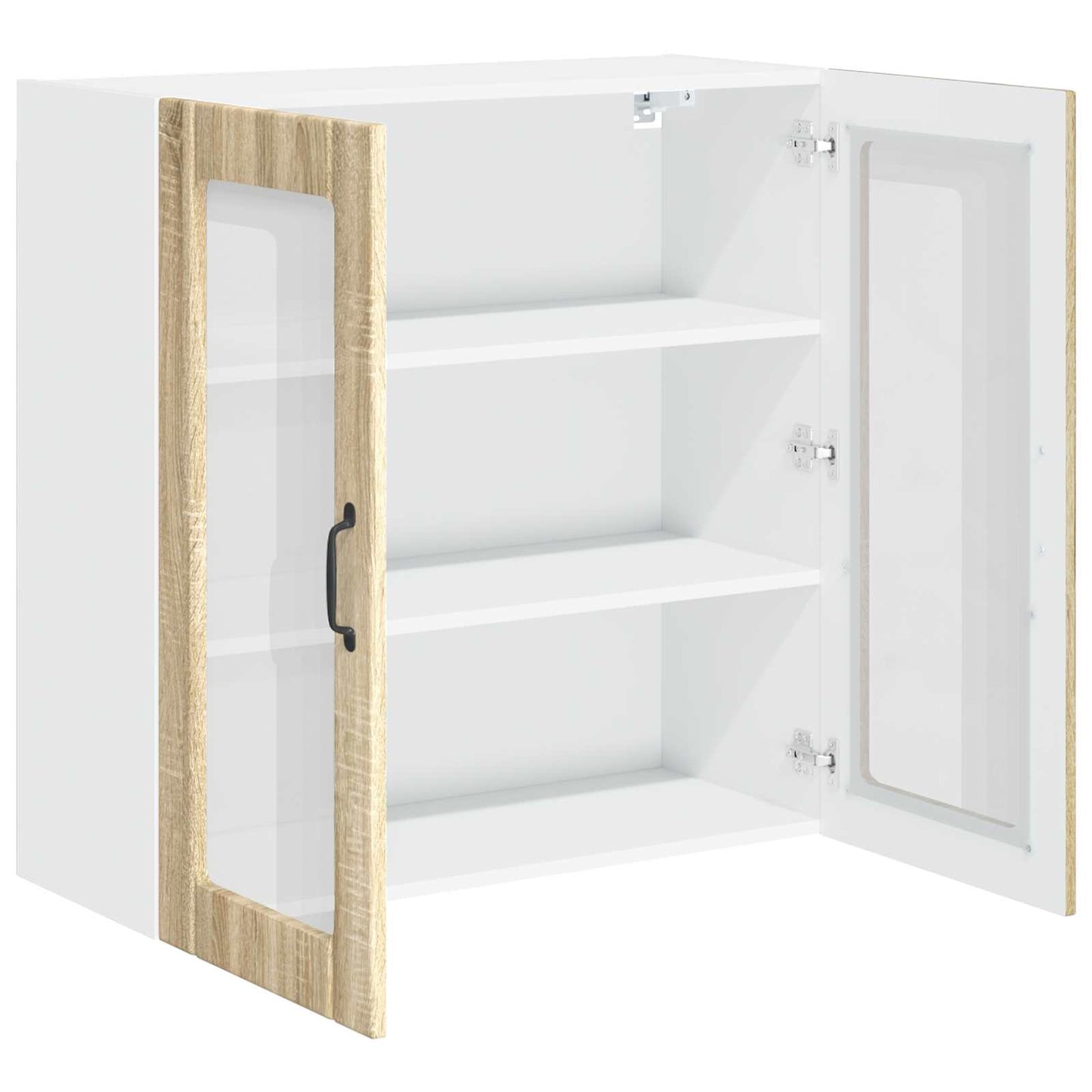 Wandglas-Schrank LUCCA Sonoma-Eiche 80 x 31 x 80 cm
