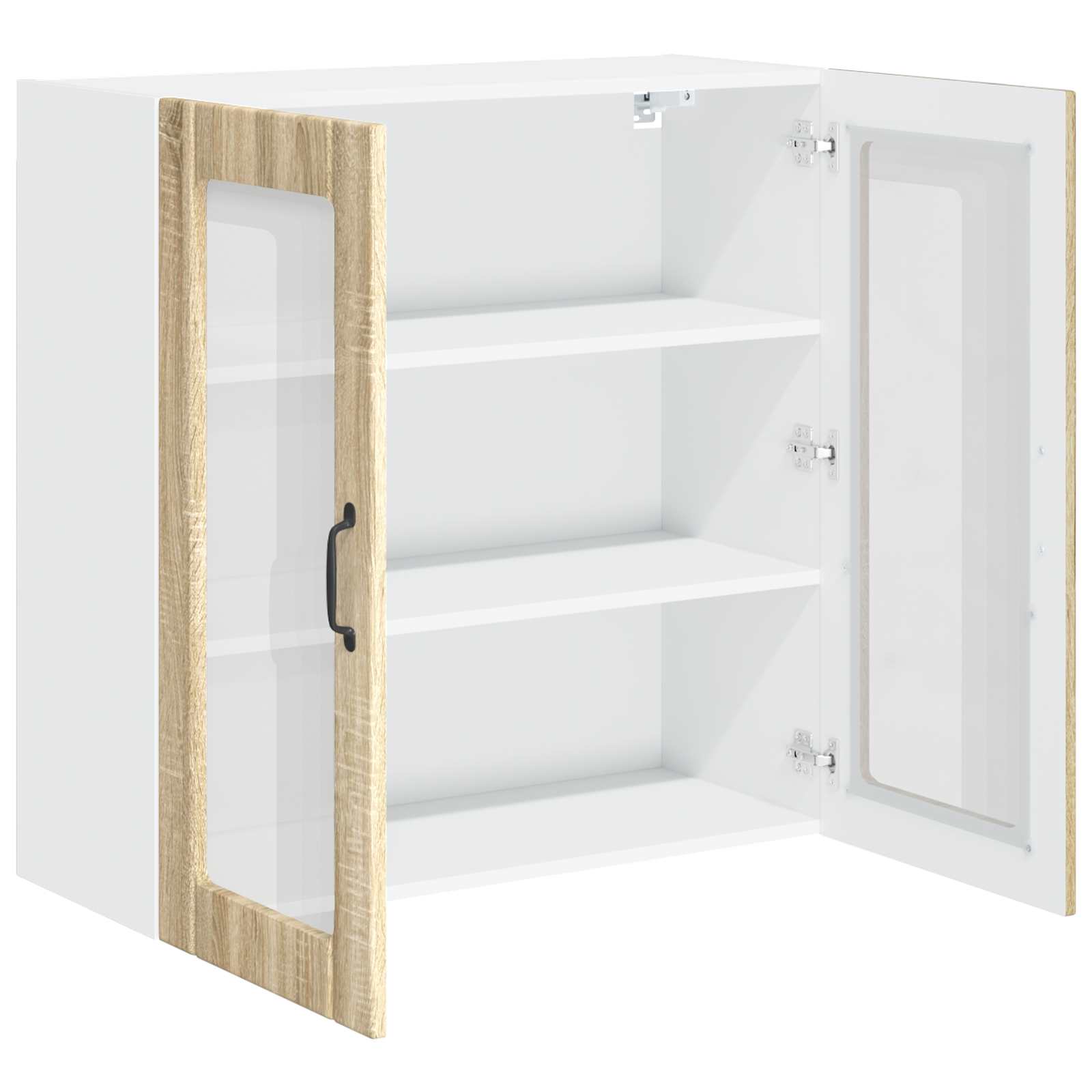 Wandglas-Schrank LUCCA Sonoma-Eiche 80 x 31 x 80 cm