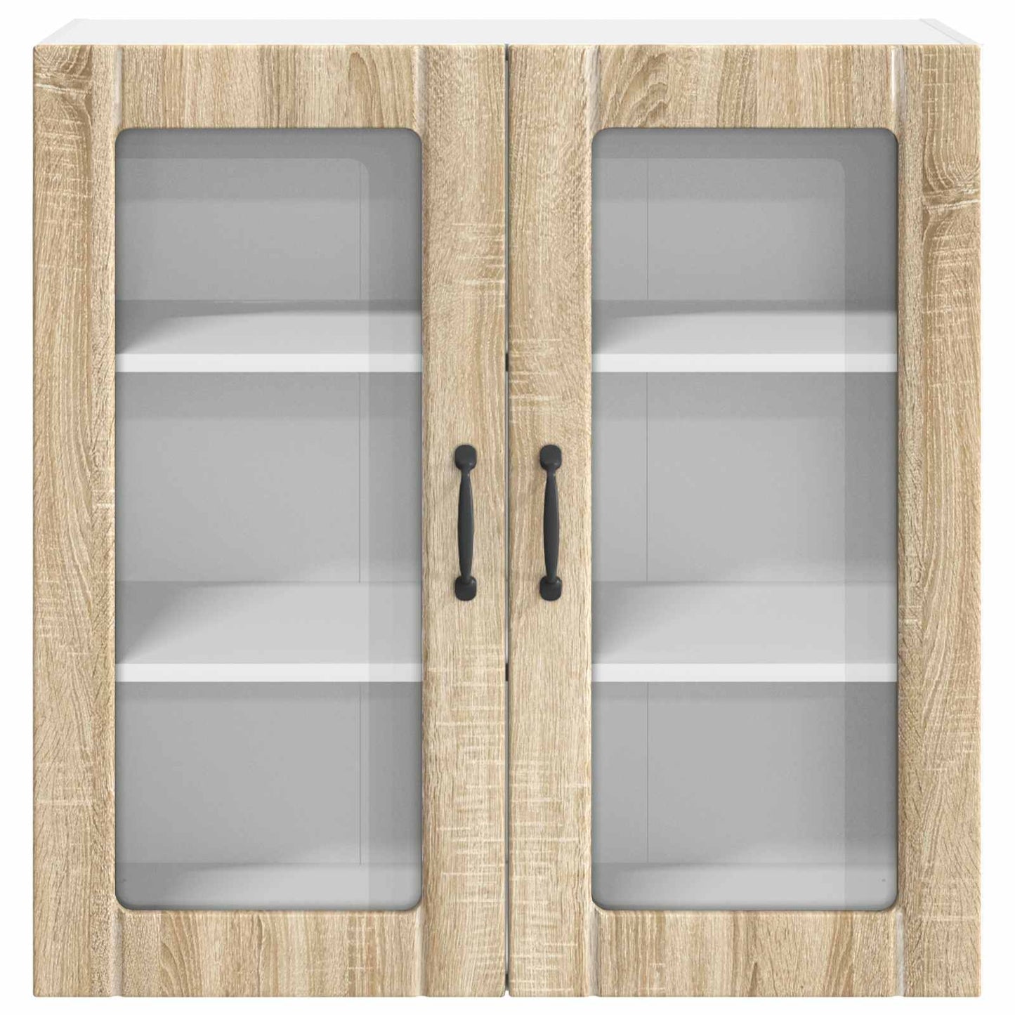 Wandglas-Schrank LUCCA Sonoma-Eiche 80 x 31 x 80 cm