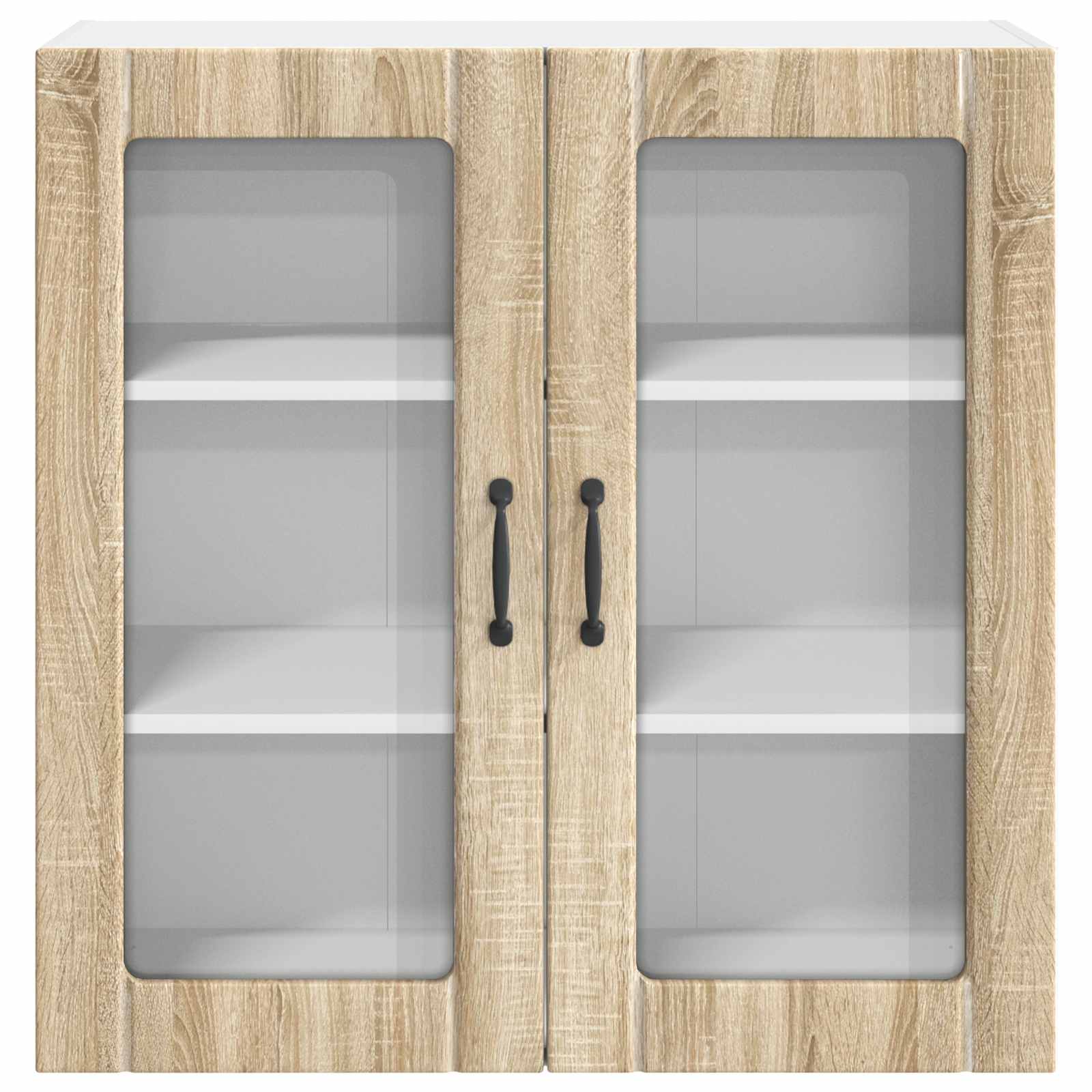 Wandglas-Schrank LUCCA Sonoma-Eiche 80 x 31 x 80 cm