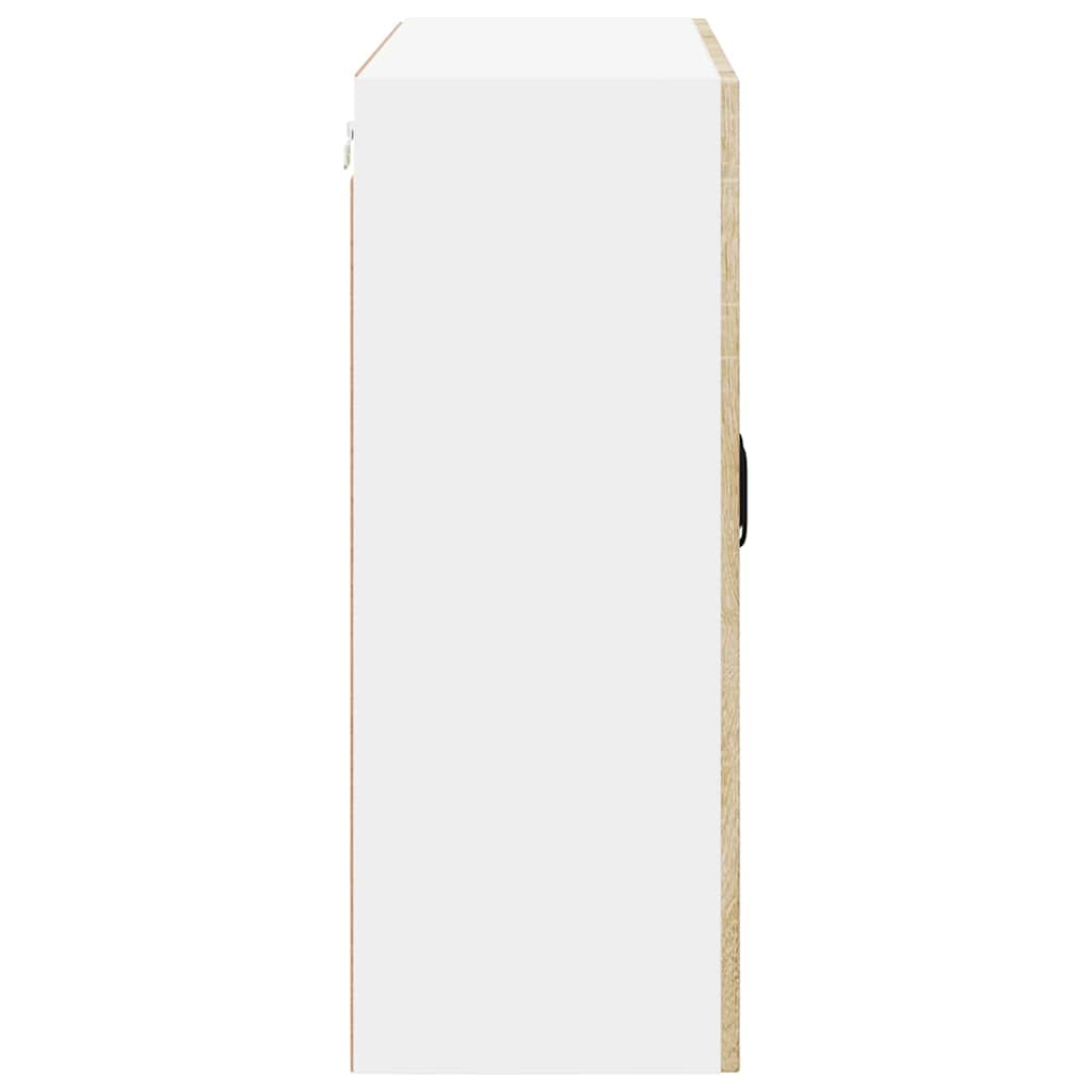 Wandglas-Schrank LUCCA Sonoma-Eiche 80 x 31 x 80 cm